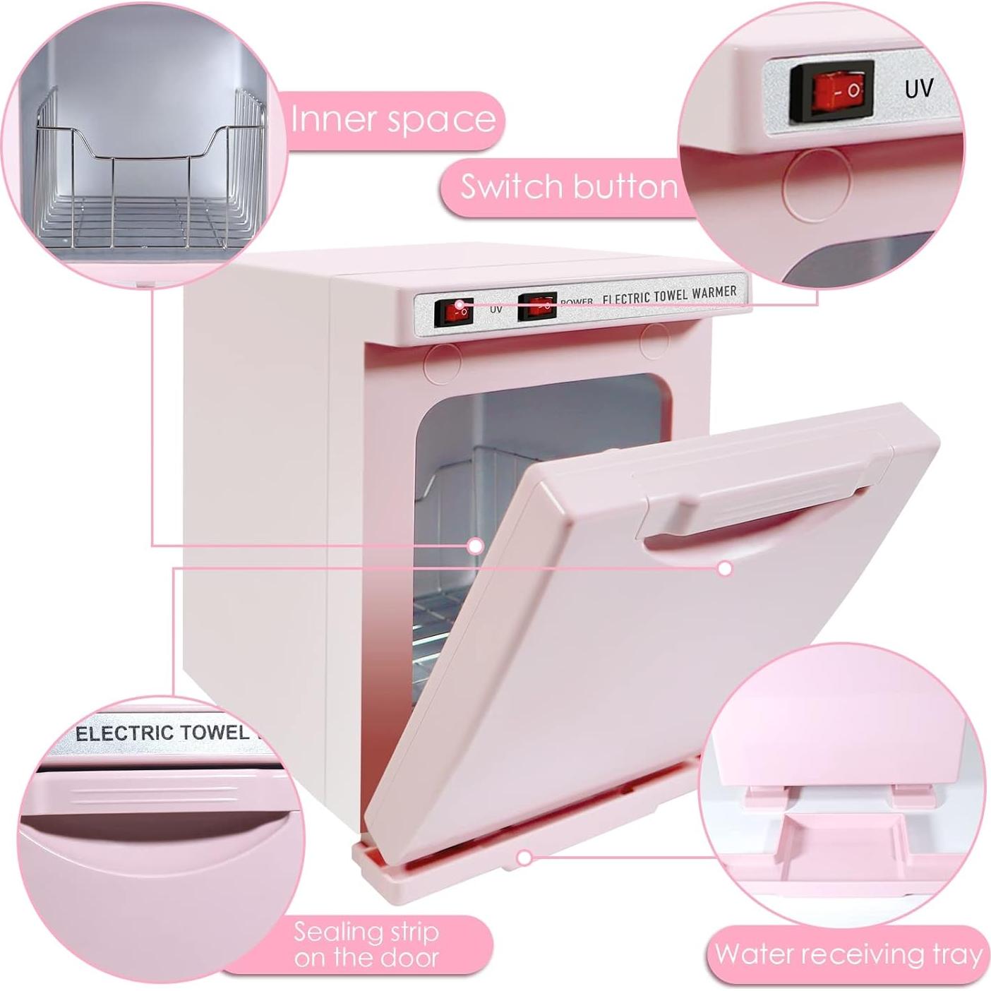 Calentador de Toallas 5.5L HYTOBP Rosa para Spa y Belleza