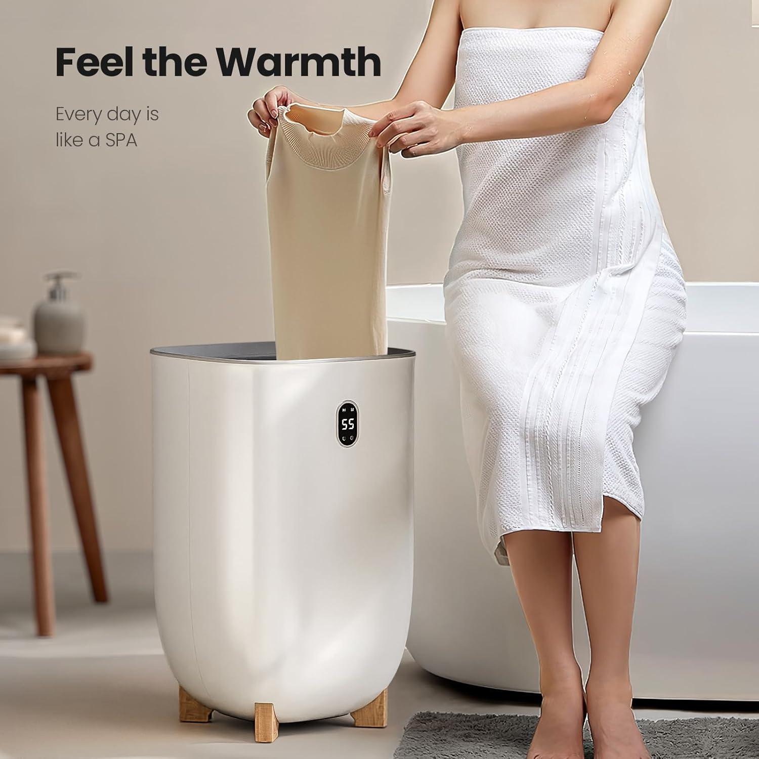 Calentador de Toallas AGLUCKY 40L con 2 Modos y Pantalla LCD