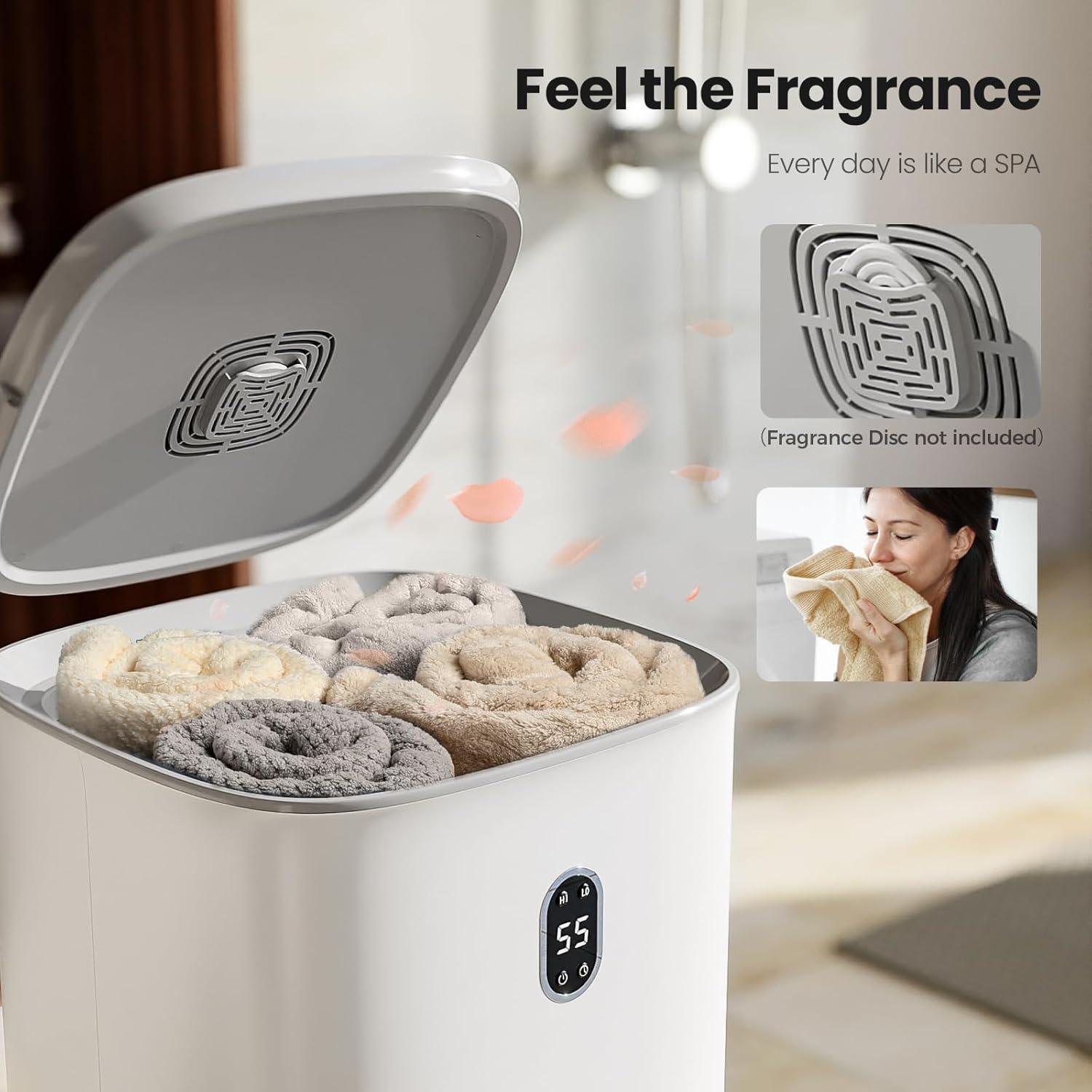 Calentador de Toallas AGLUCKY 40L con 2 Modos y Pantalla LCD