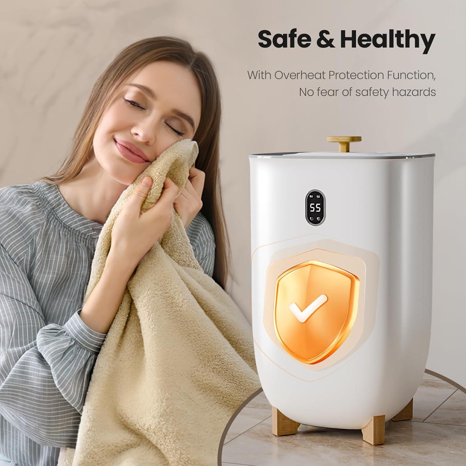 Calentador de Toallas AGLUCKY 40L con 2 Modos y Pantalla LCD