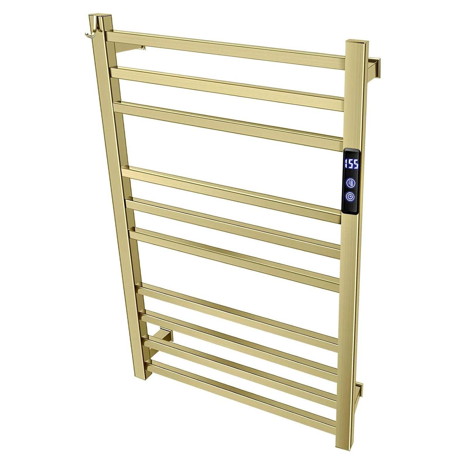 Toallero Calentador Eléctrico XBVV 10 Barras Oro Cepillado