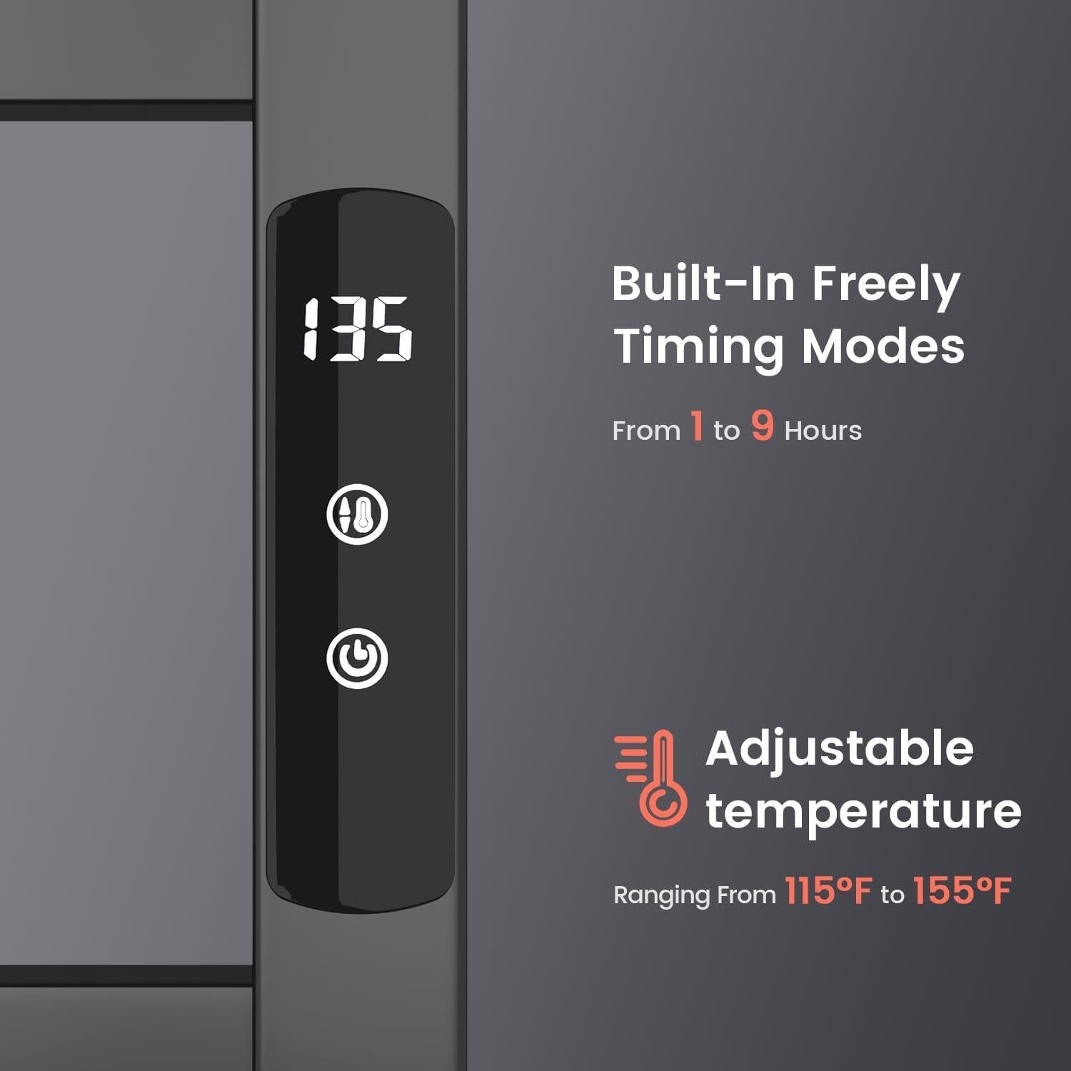 Calentador de Toallas Colliford 6 Barras Acero Inoxidable Negro
