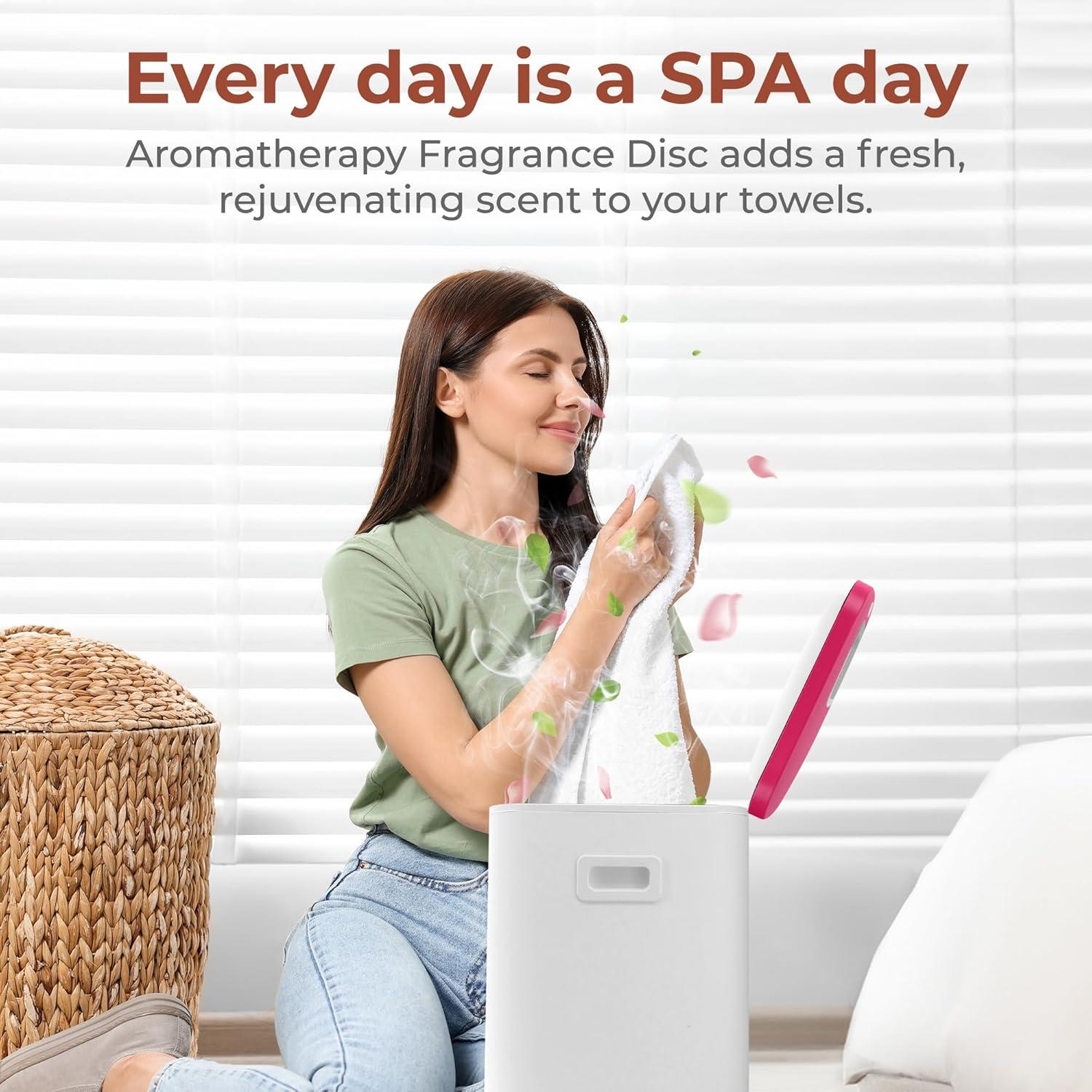 Calentador de Toallas SereneLife 23L Rosa con Temporizador