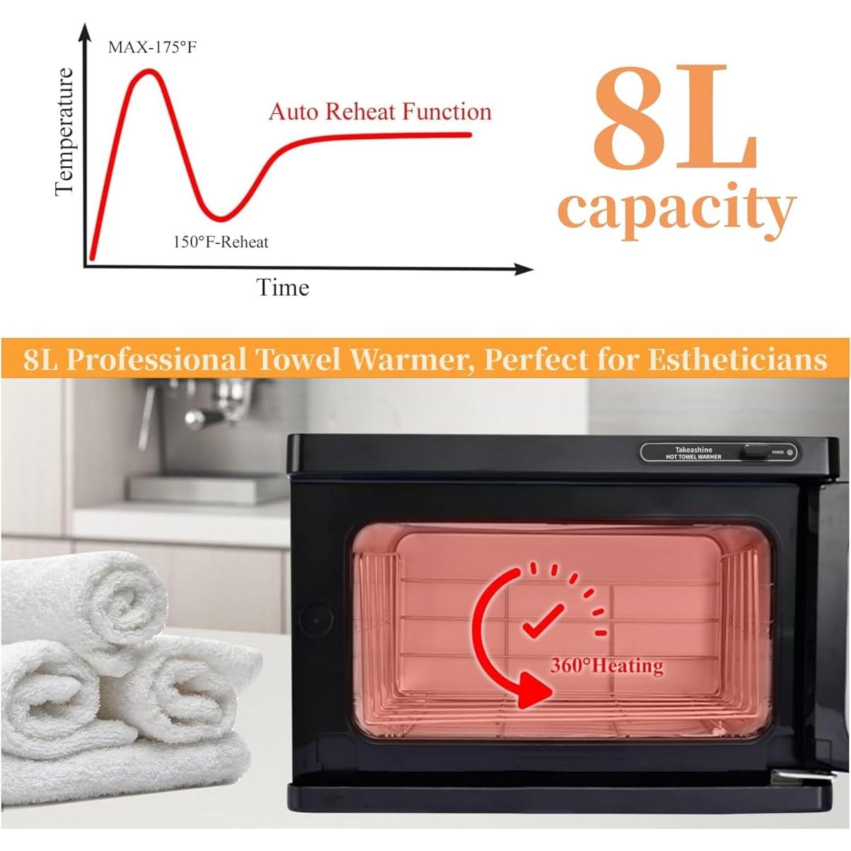 Calentador de Toallas Profesional TA-001 8L para Spa y Estética