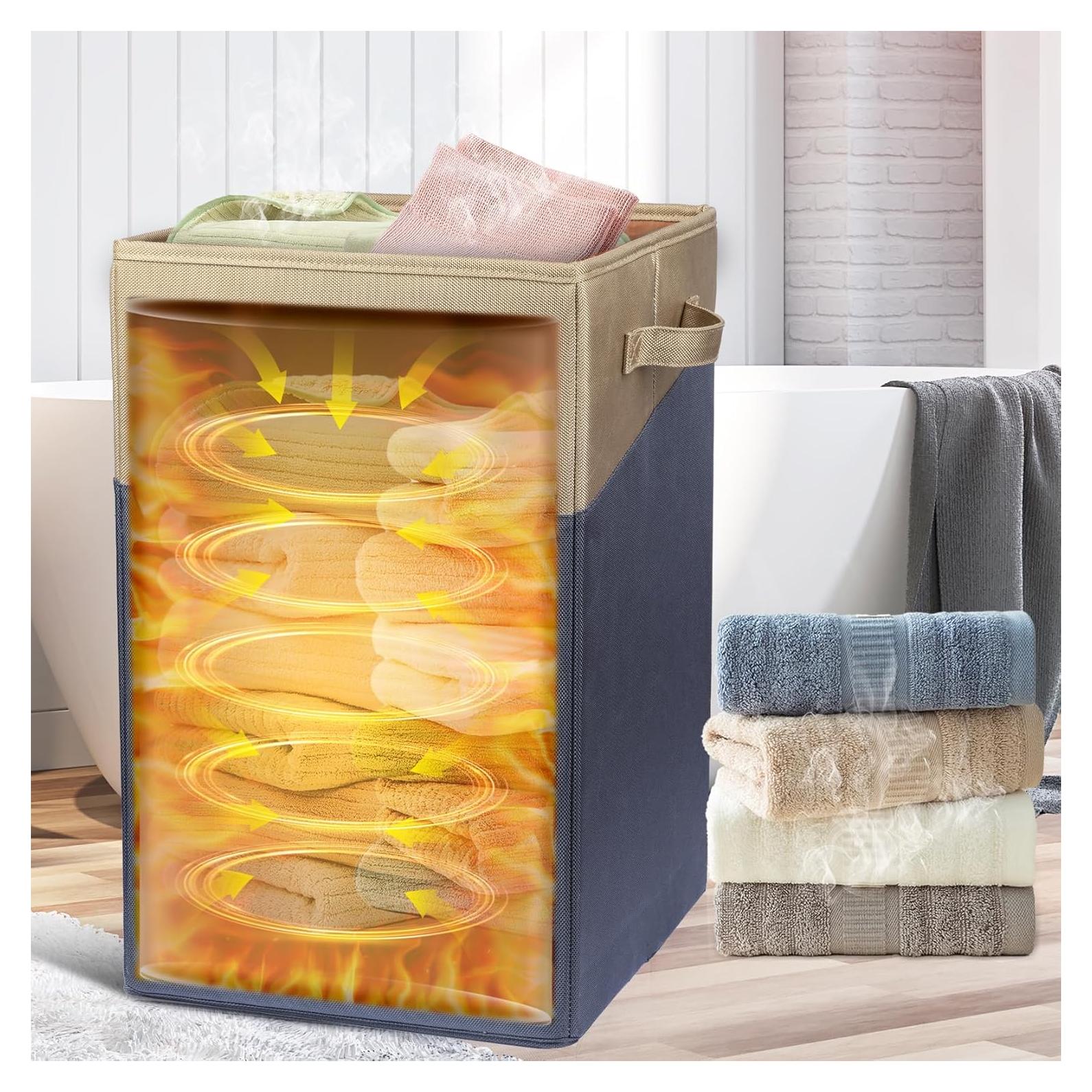 Calentador de Toallas Plegable ERABAY 38L - 4 Modos, Apagado Automático