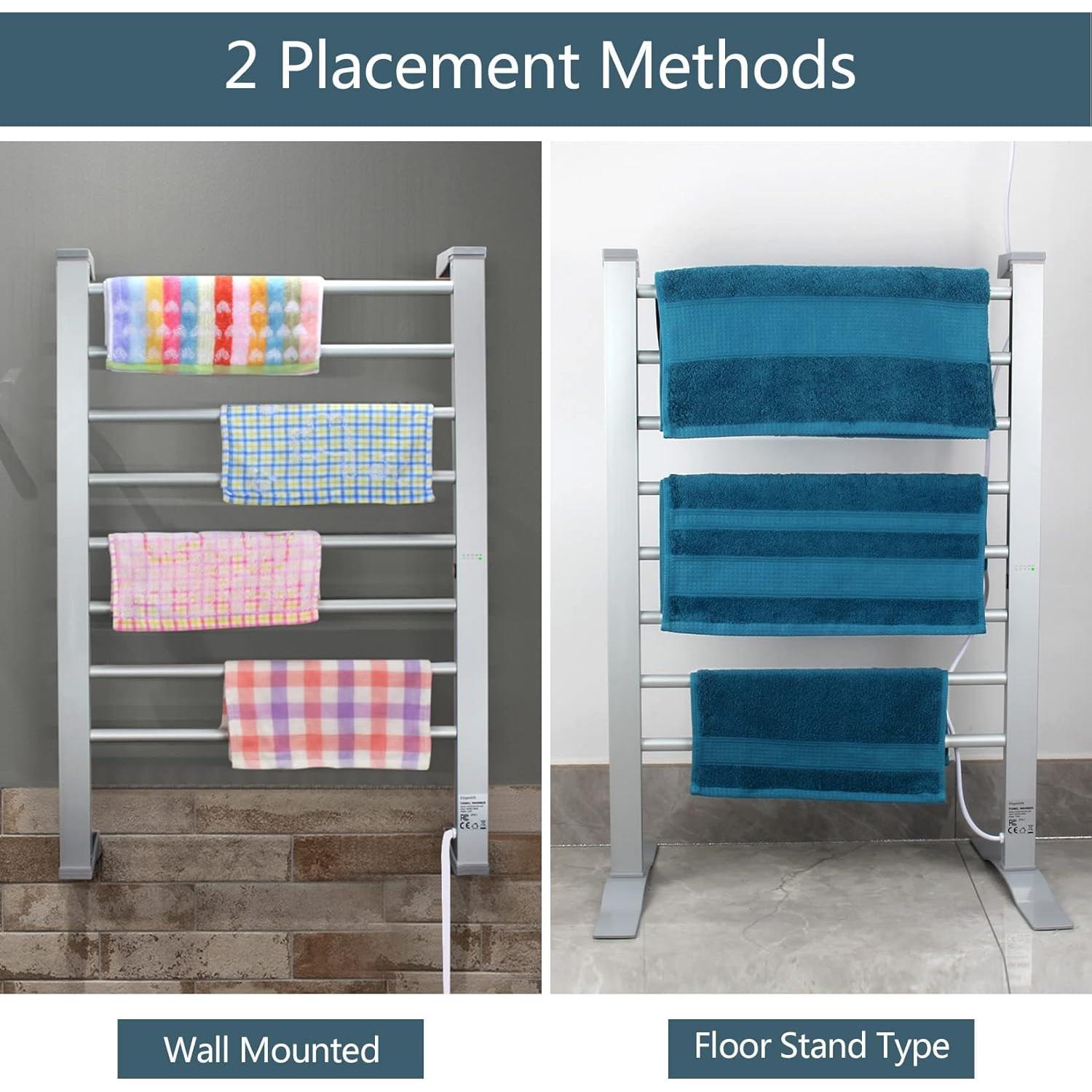 Calentador de Toallas Eléctrico ElegantLife 8 Barras 55x85cm