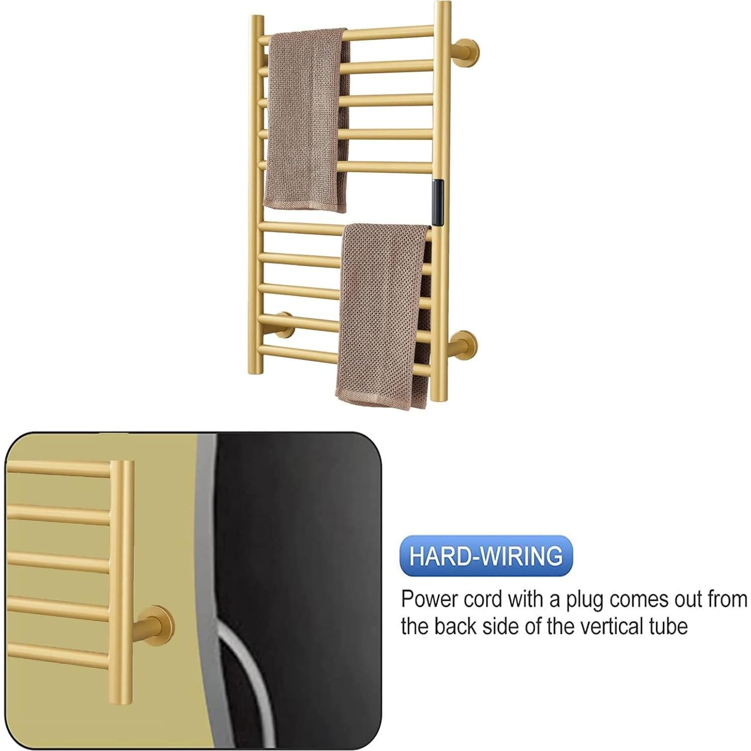 Calentador de Toallas DUDYP Oro 10 Barras 76.2x48.3cm