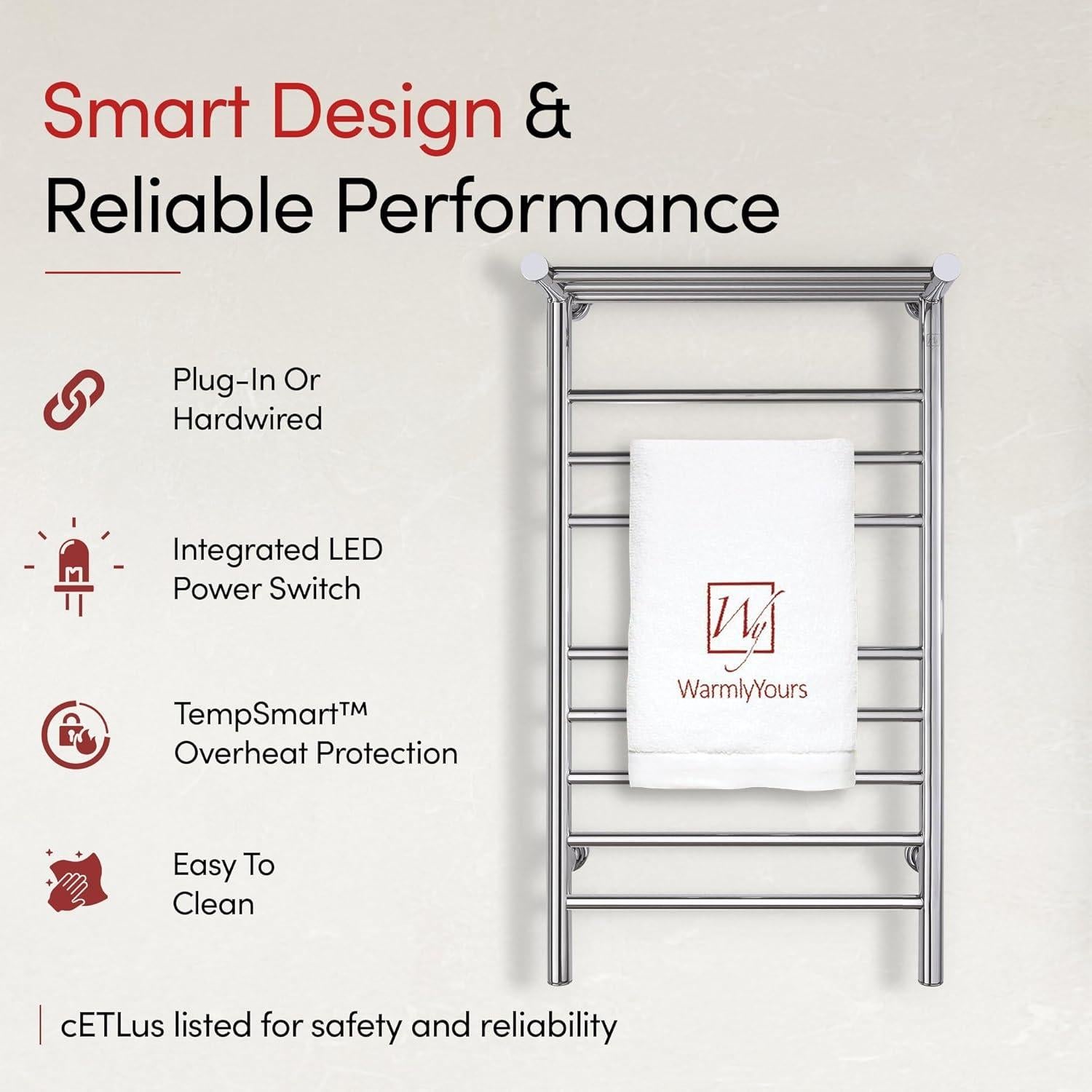 Calentador de Toallas WarmlyYours Summit 11 Barras 50.8x91.4cm