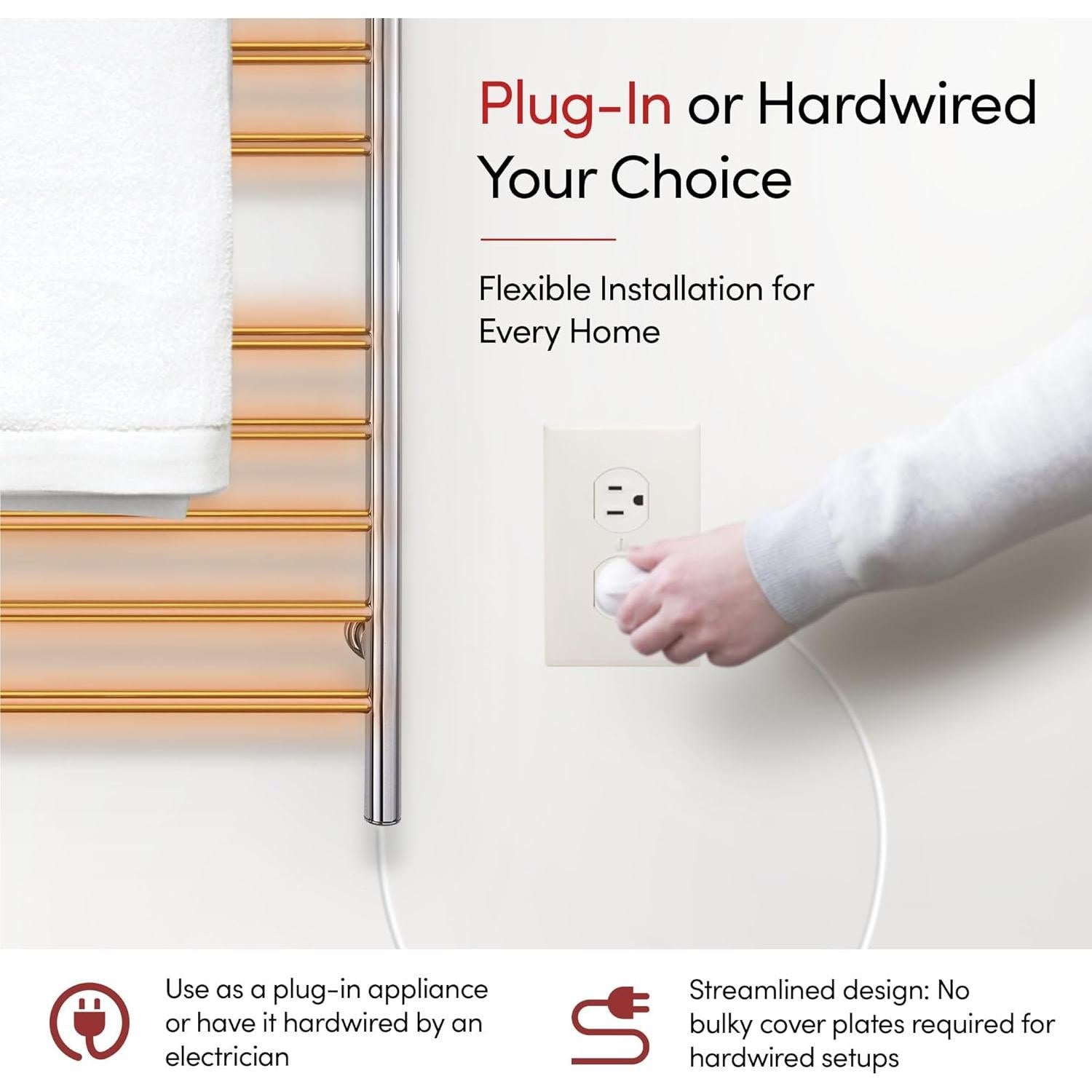 Calentador de Toallas WarmlyYours Summit 11 Barras 50.8x91.4cm