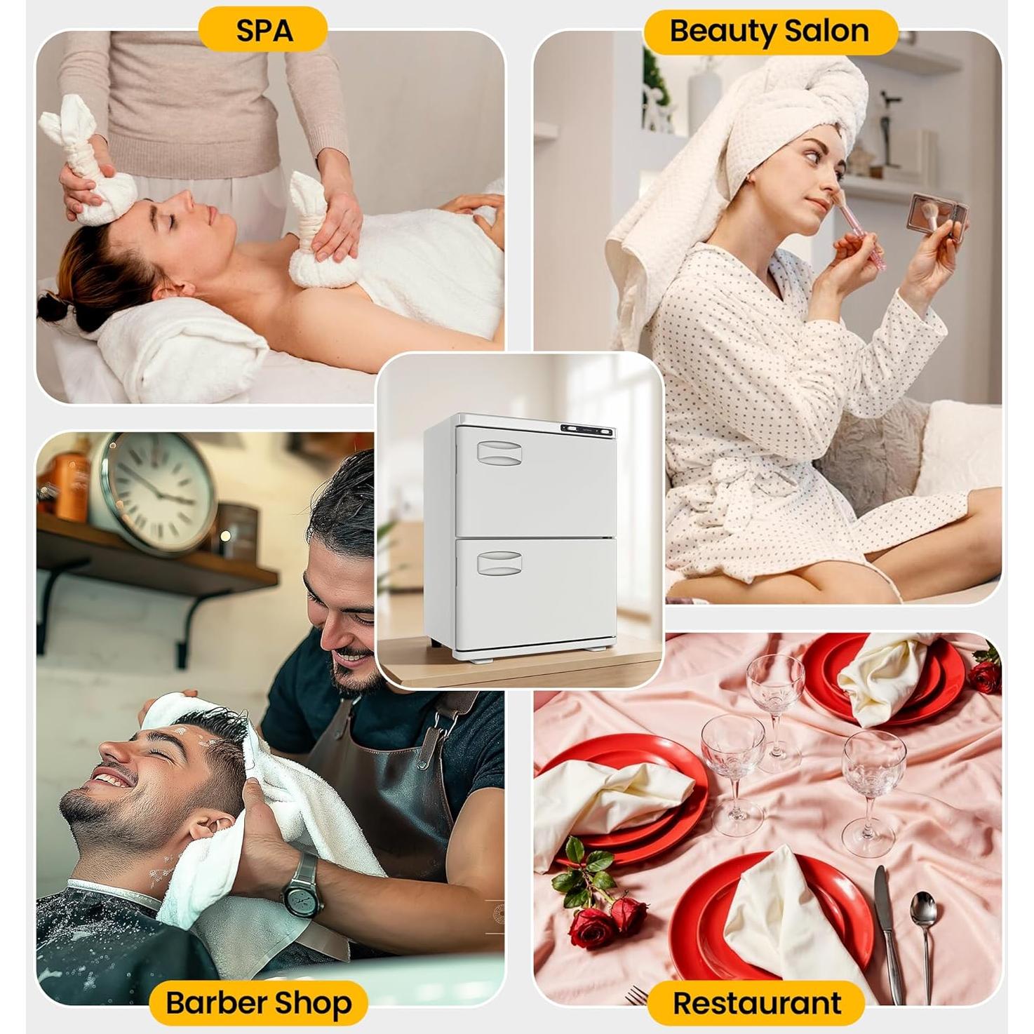 Calentador de Toallas SalonDepot KD-45 46L Doble Gabinete Blanco