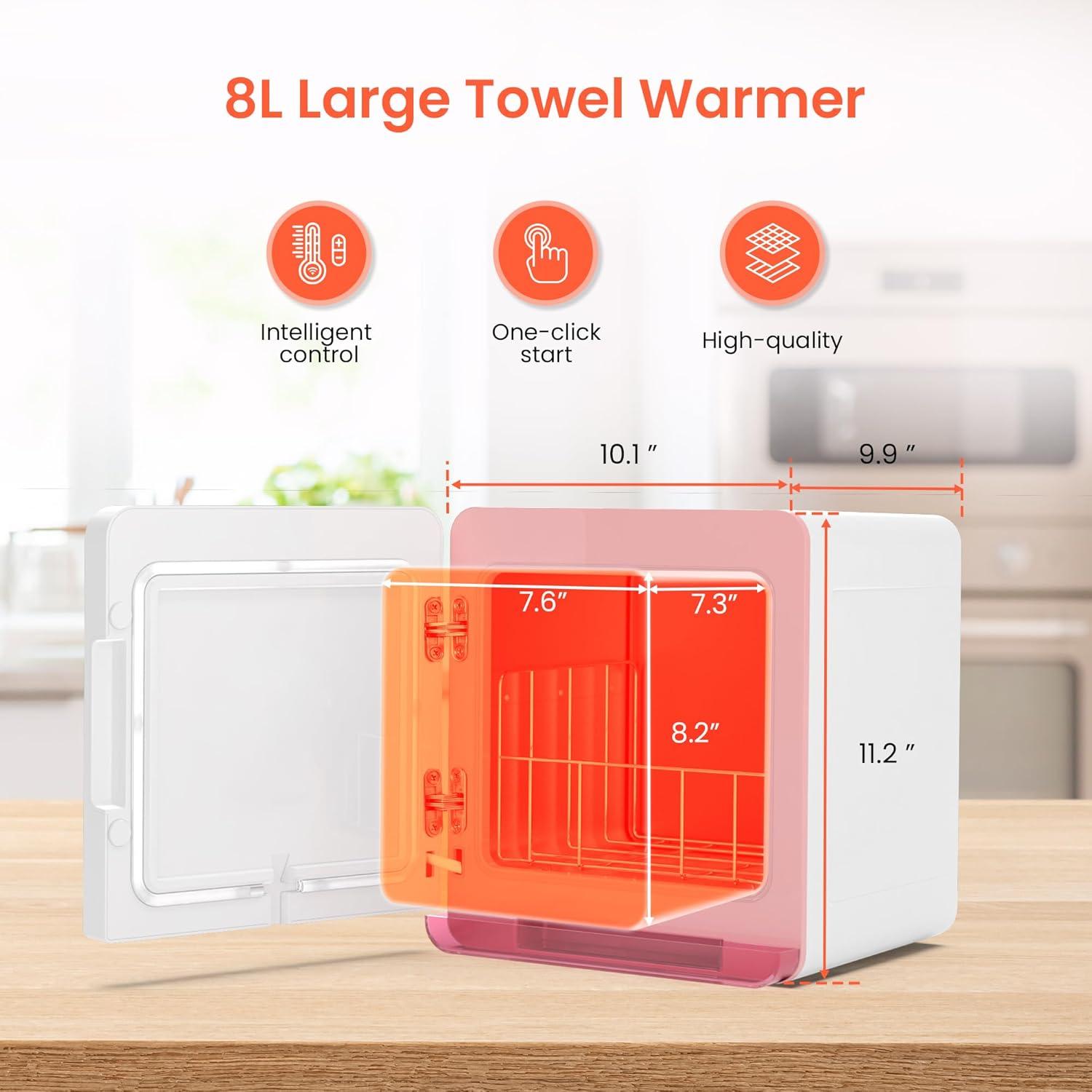 Armario Calentador de Toallas TASALON 8L 160W Spa y Hogar