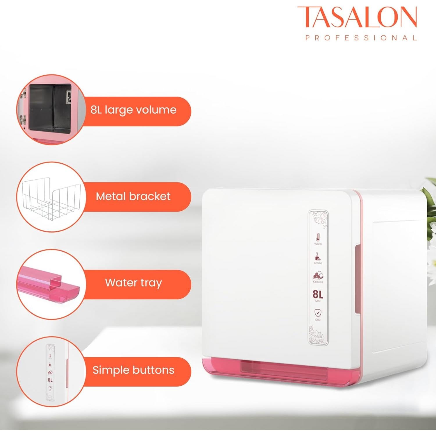 Armario Calentador de Toallas TASALON 8L 160W Spa y Hogar