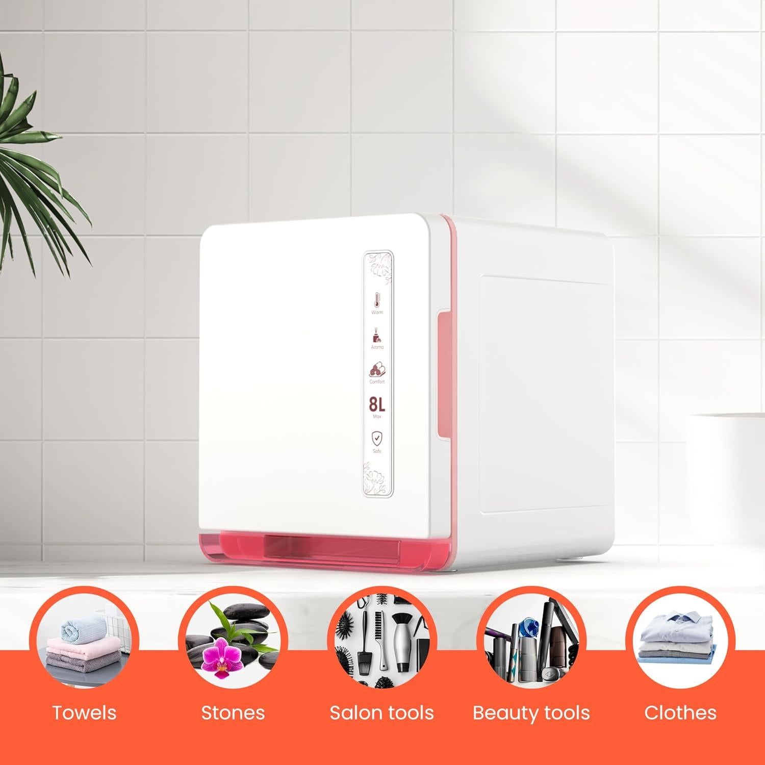 Armario Calentador de Toallas TASALON 8L 160W Spa y Hogar