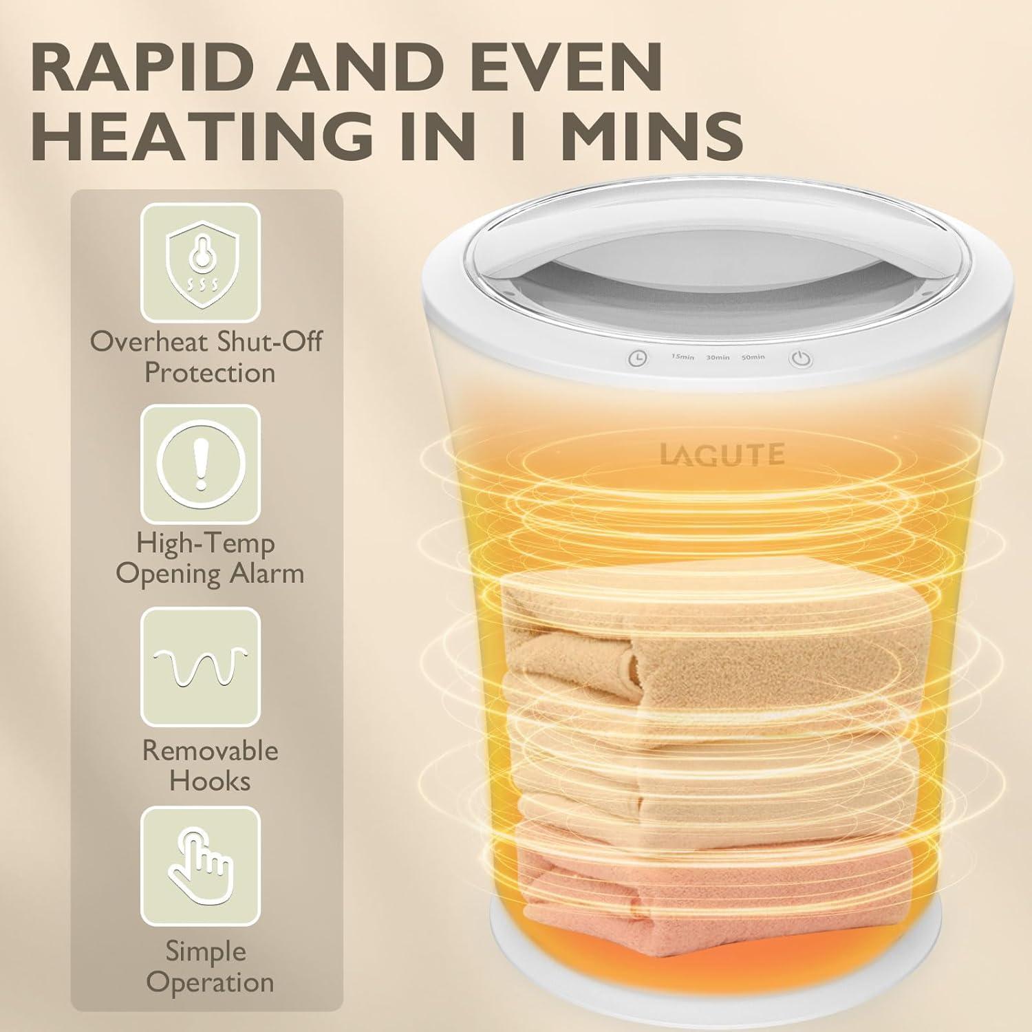 Calentador de Toallas Lagute iSnug 20L con Temporizador y Luz LED