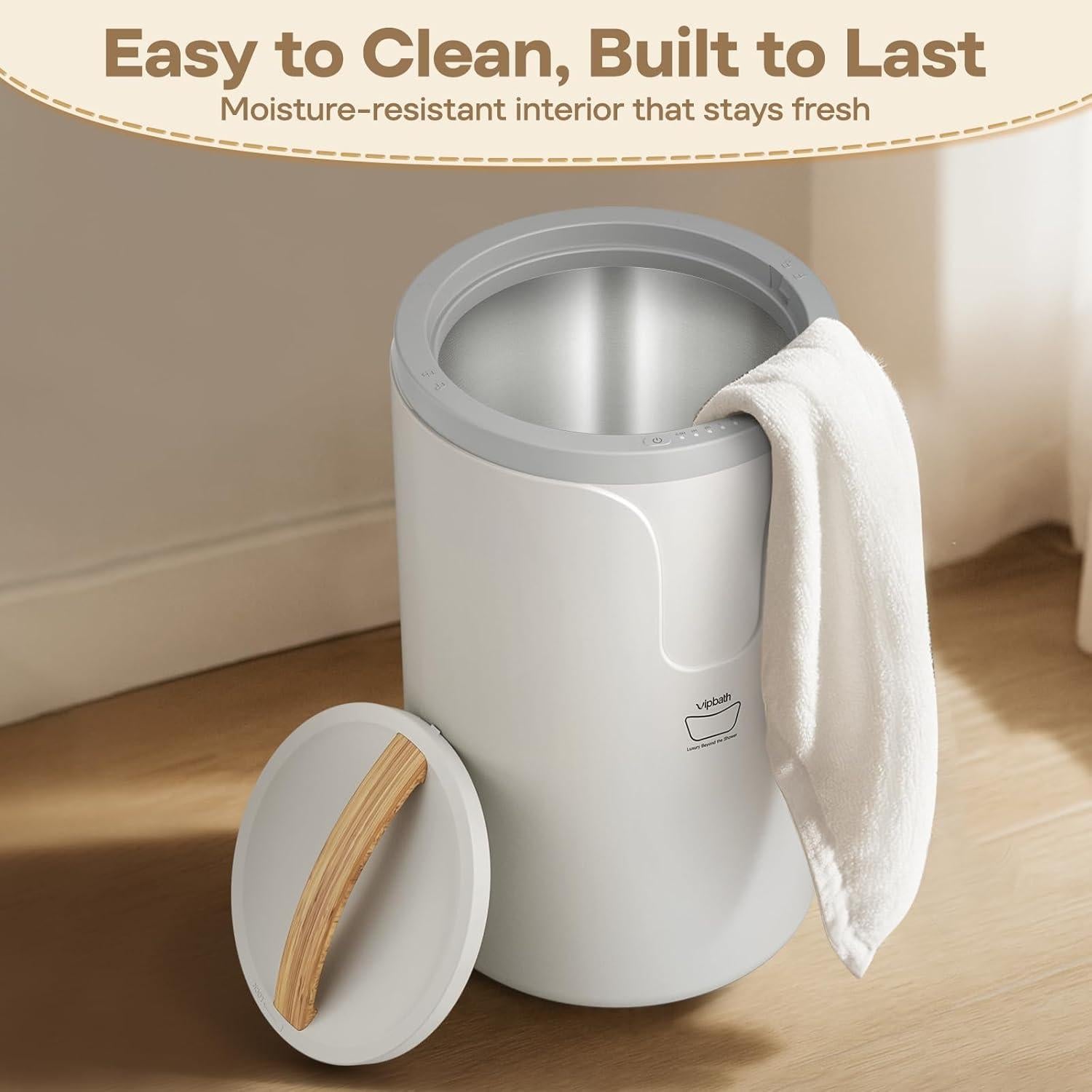 Cubo Calentador de Toallas VIPBATH 20L Acero Inoxidable Doble Calor