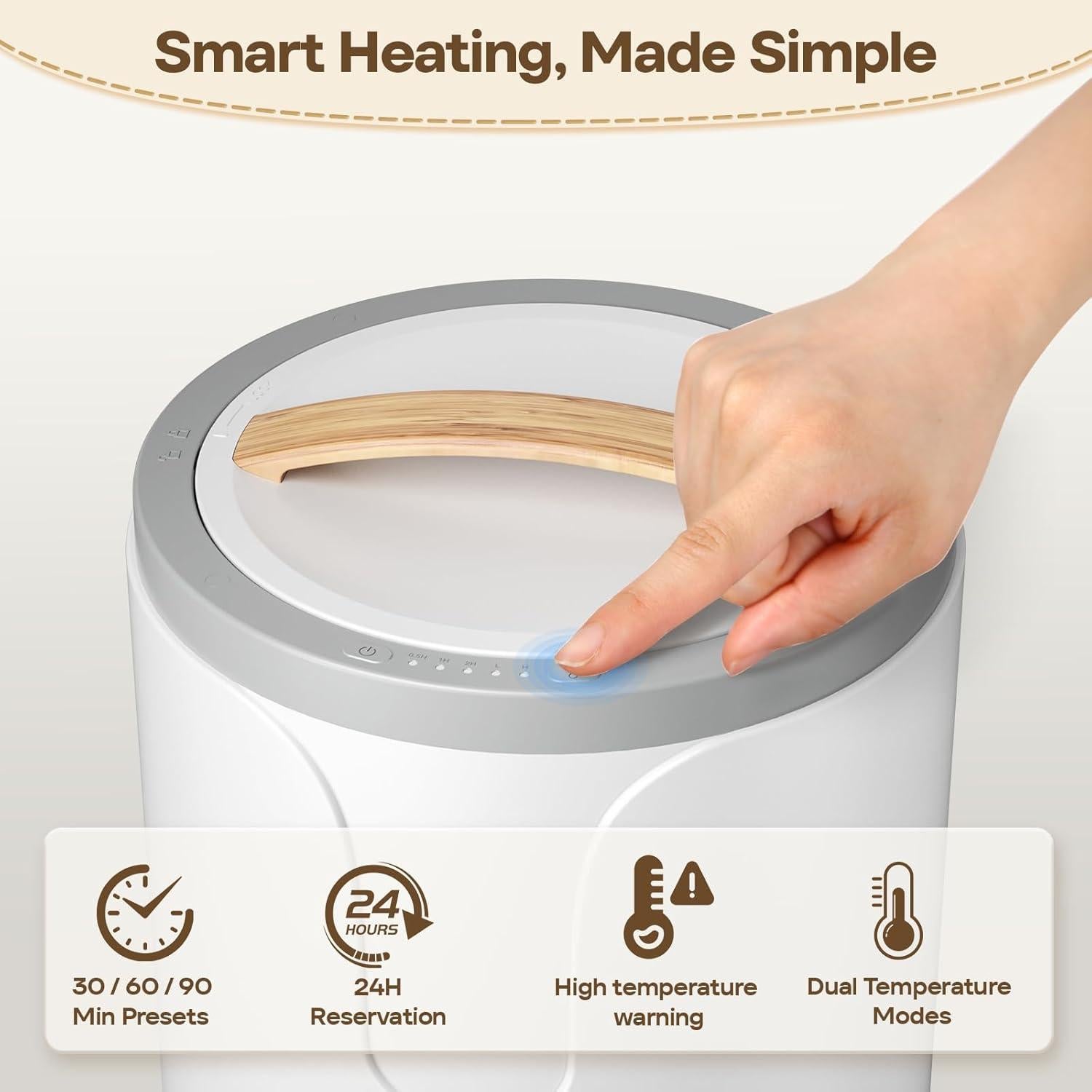 Cubo Calentador de Toallas VIPBATH 20L Acero Inoxidable Doble Calor