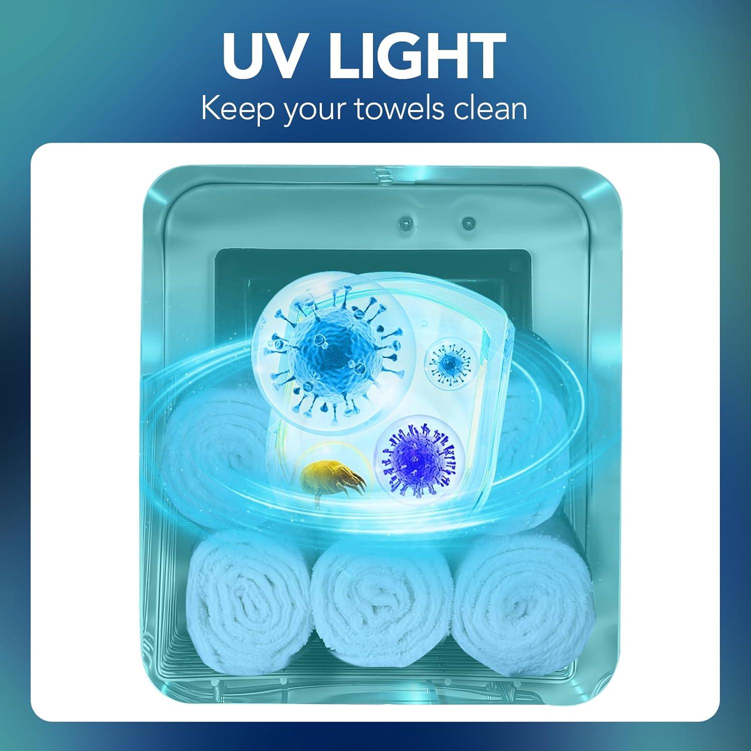 Calentador de Toallas Soiiw 5L Negro para Spa y Hogar