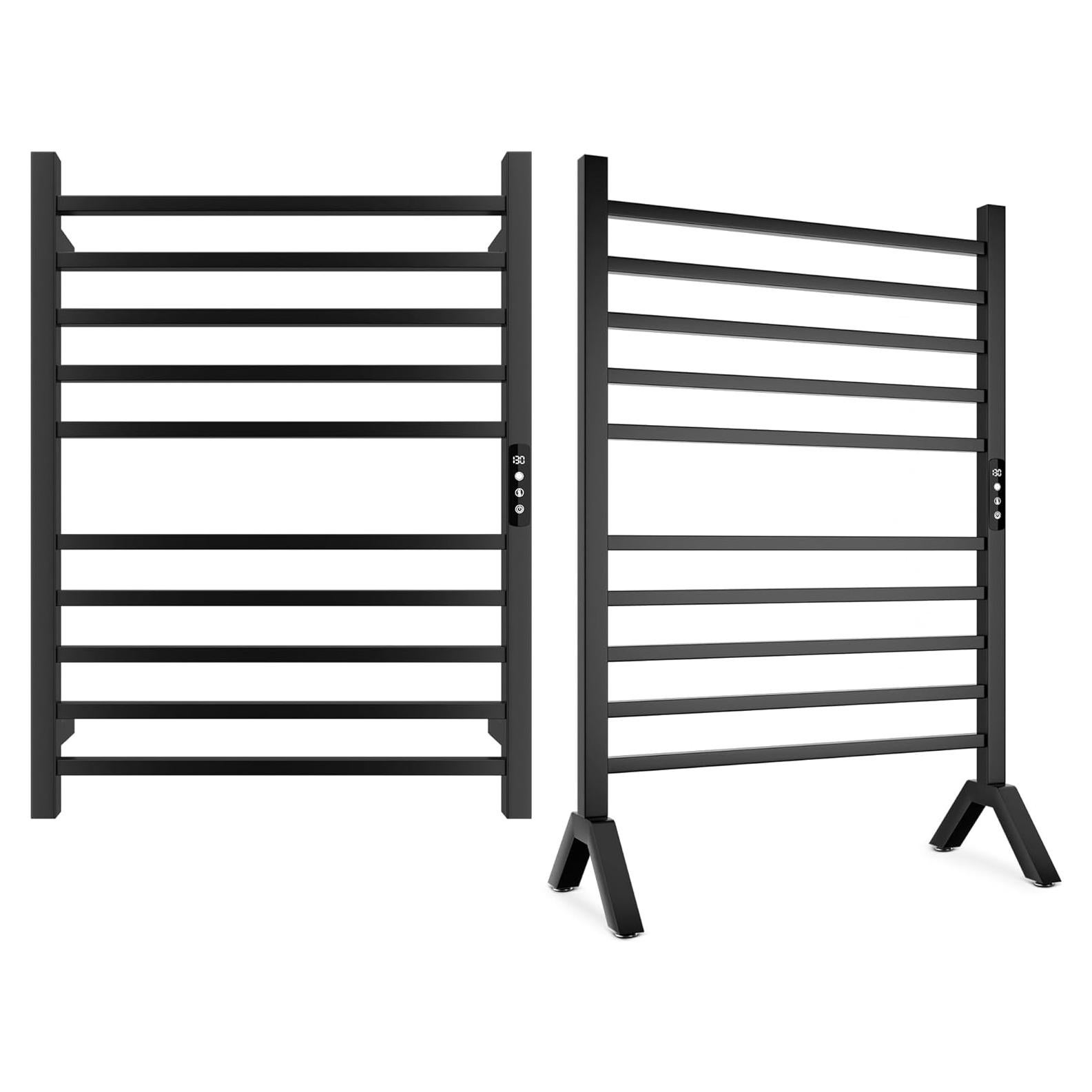 Calentador de Toallas Eléctrico Poloma Acero Inoxidable Negro Mate