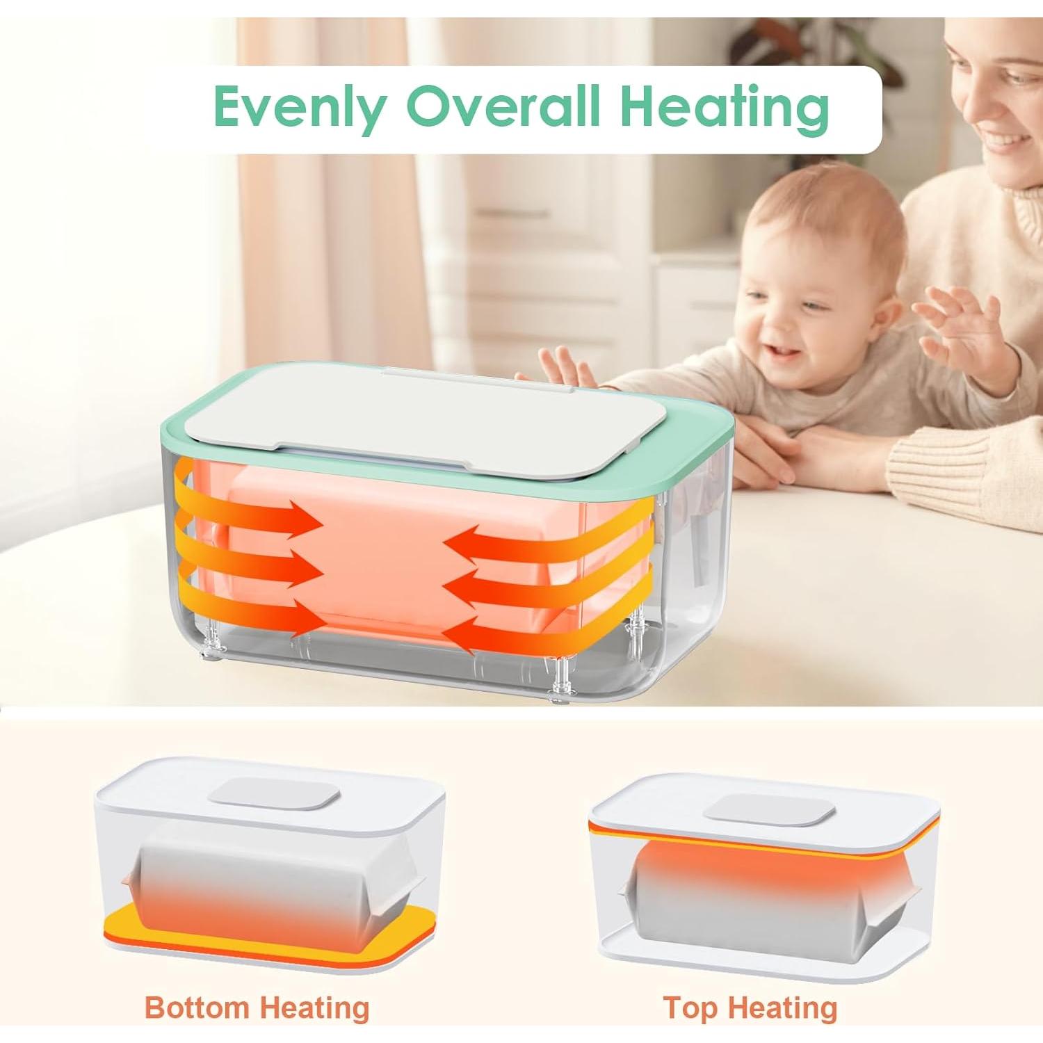 Calentador de Toallitas Kisdream Verde - Gran Capacidad 150 Toallitas