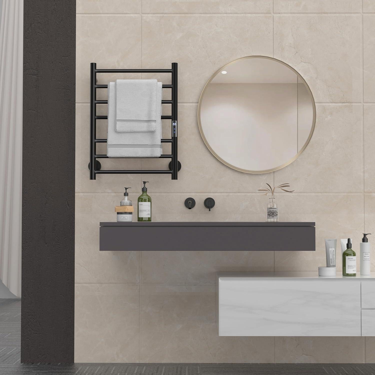 Toallero Calentado Eléctrico Statappy HTR 7 Barras Acero Inoxidable