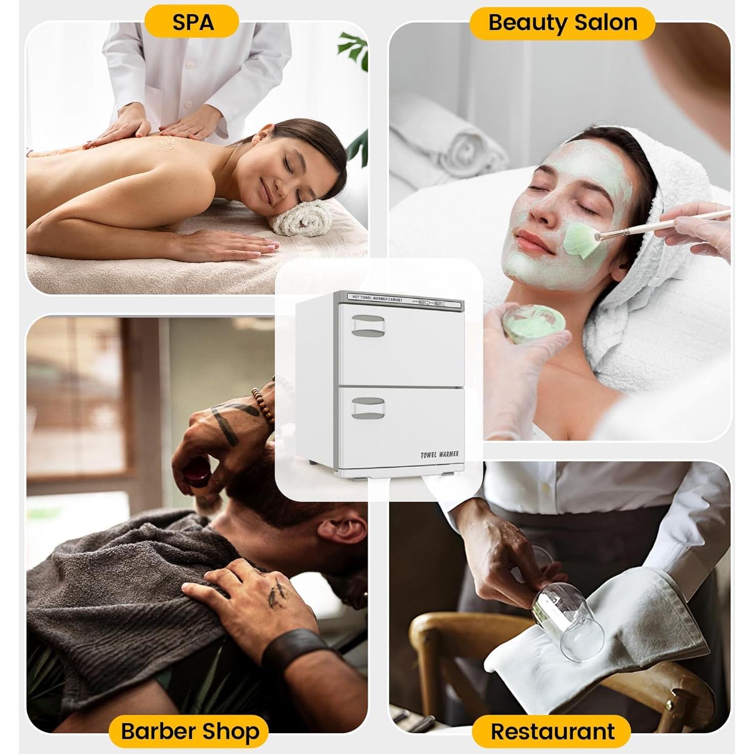 Calentador de Toallas Doble Gabinete SalonDepot 36L Blanco