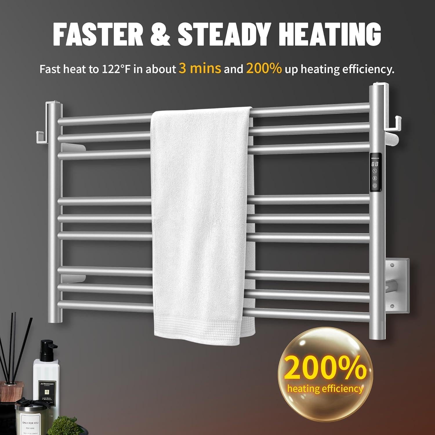 Calentador de Toallas Eléctrico K&KALONZO 9 Barras 80x50cm