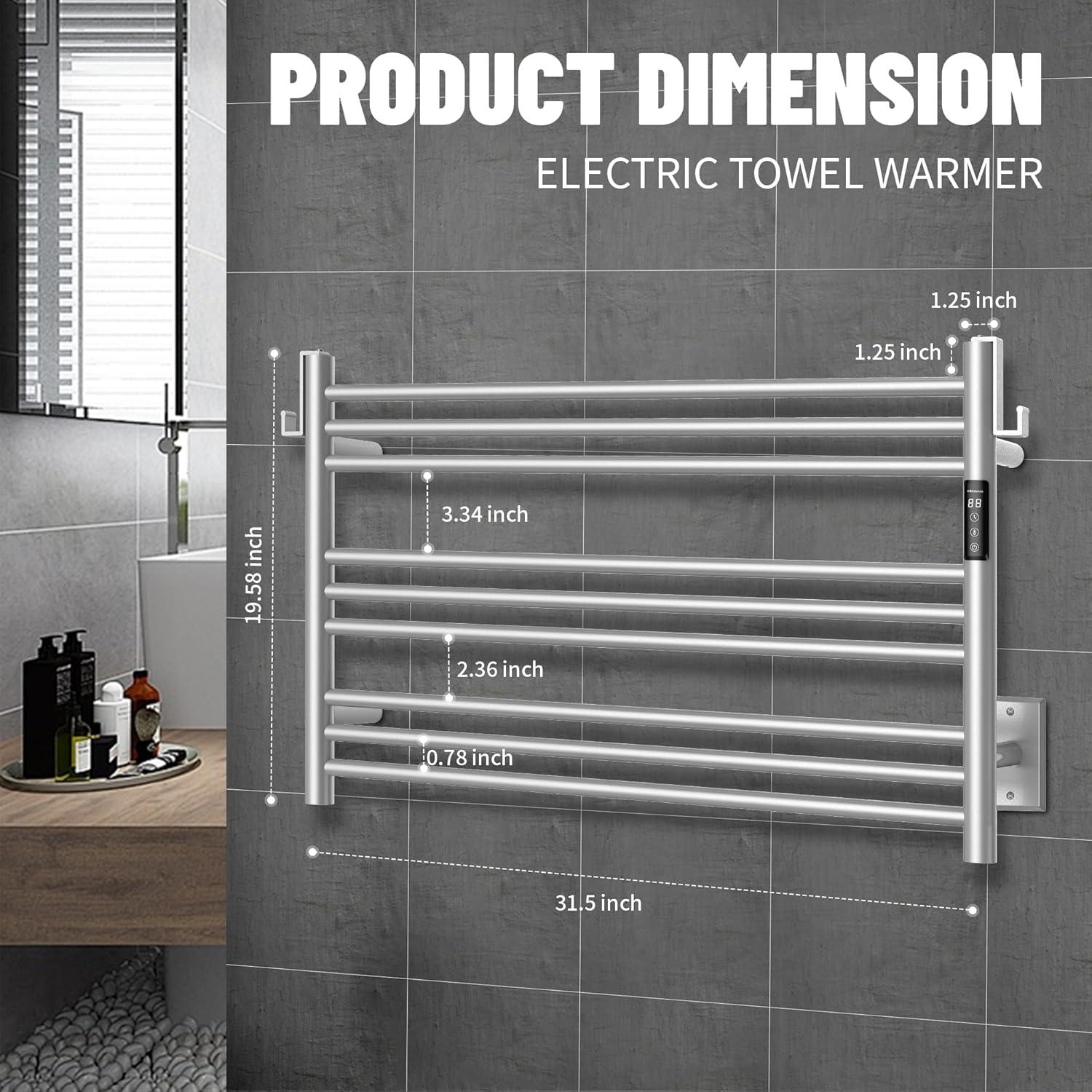 Calentador de Toallas Eléctrico K&KALONZO 9 Barras 80x50cm