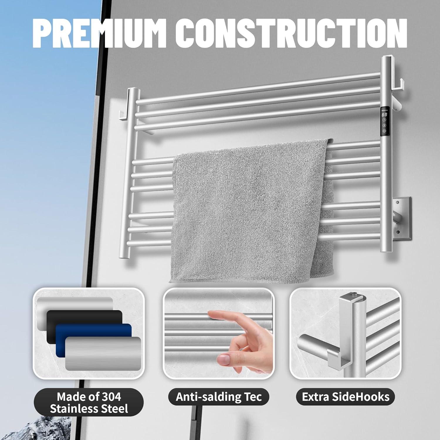 Calentador de Toallas Eléctrico K&KALONZO 9 Barras 80x50cm