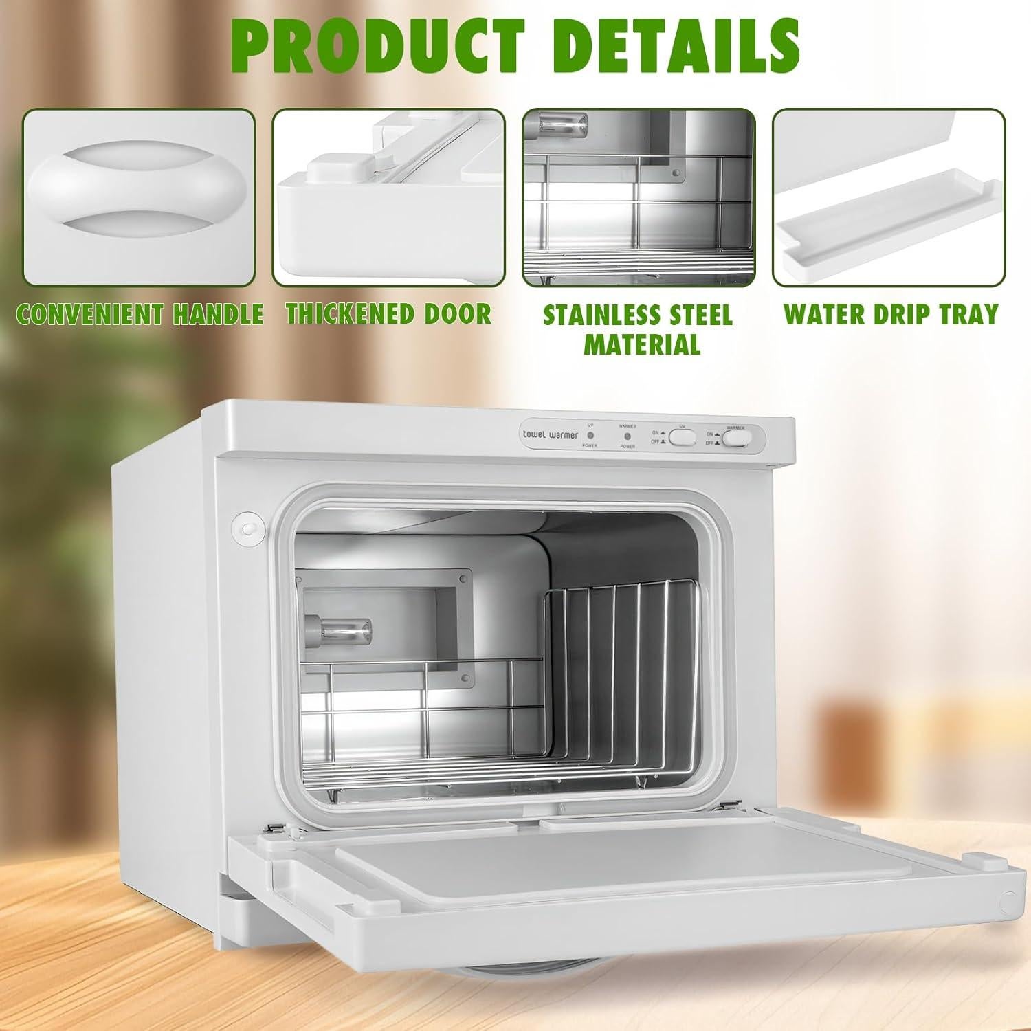 Calentador de Toallas Caliente 8L 130W Control Temperatura