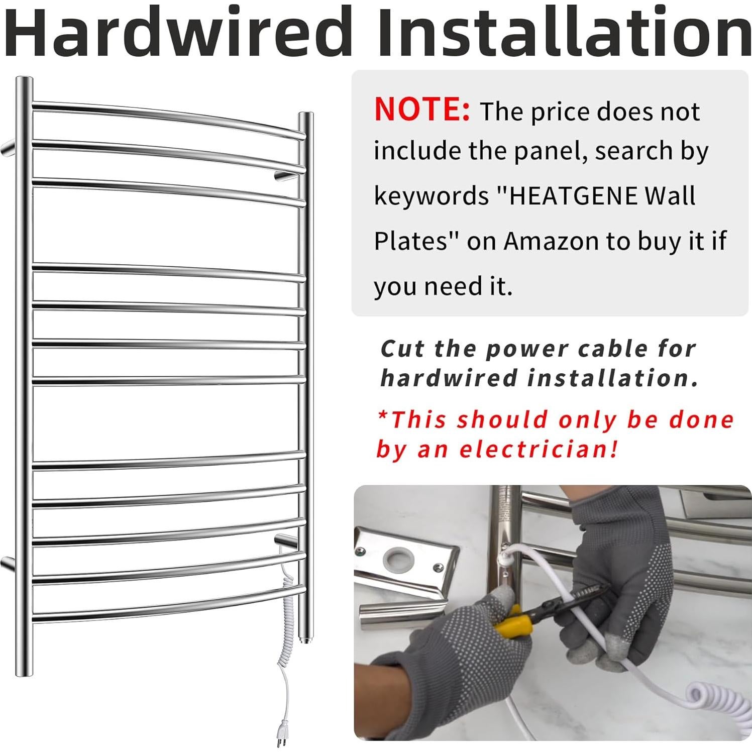 Calentador de Toallas HEATGENE Montaje en Pared 12 Barras 140W