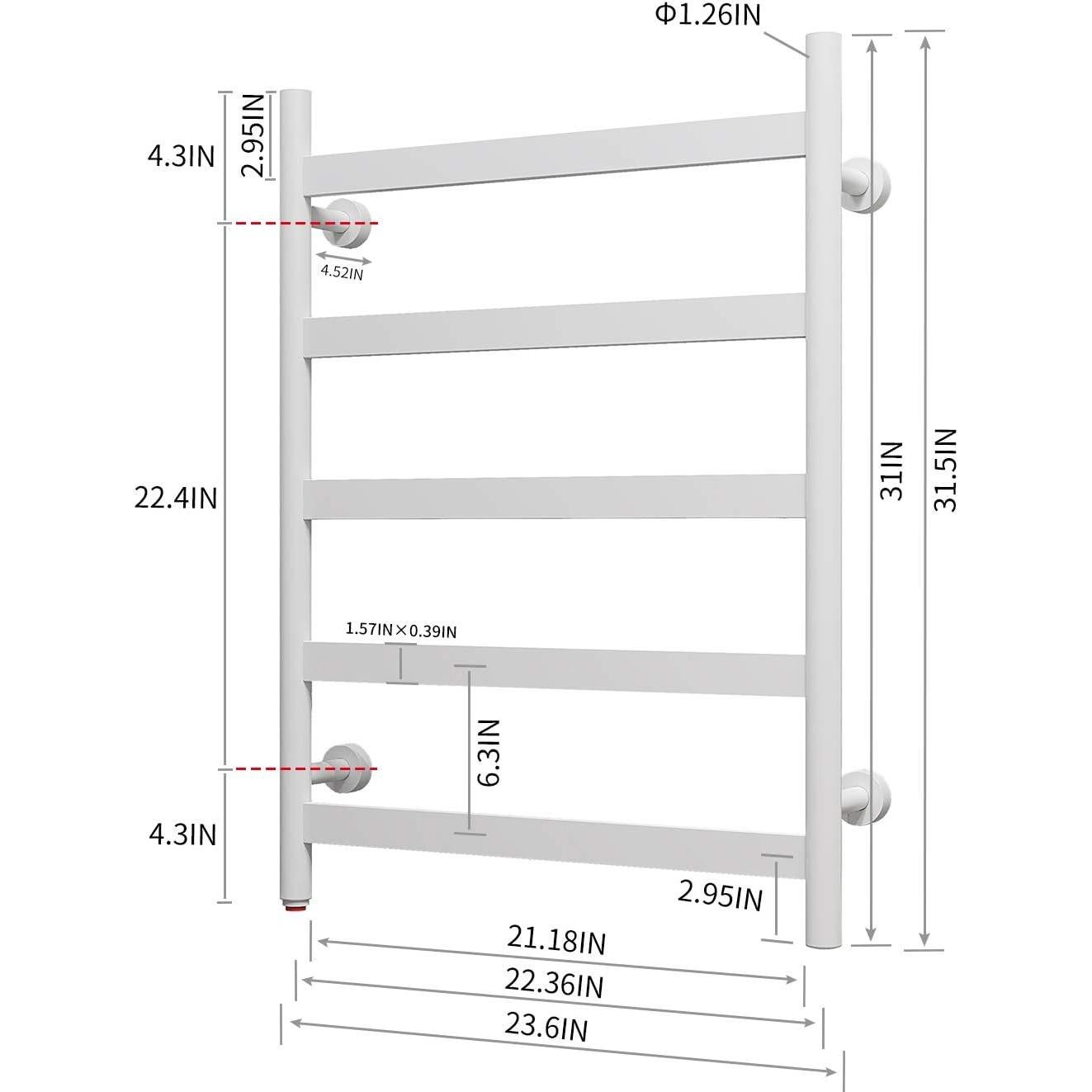Calentador de Toallas HEATGENE 5 Barras Planas Eléctrico 100W