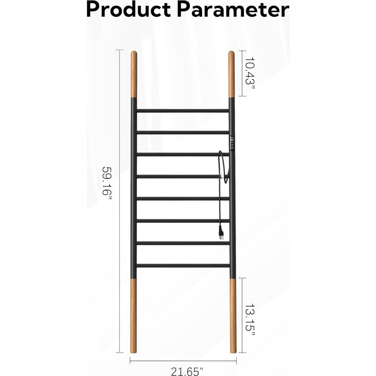 Rack Calentador de Toallas P&Bhusri EG08 8 Barras Acero Inoxidable