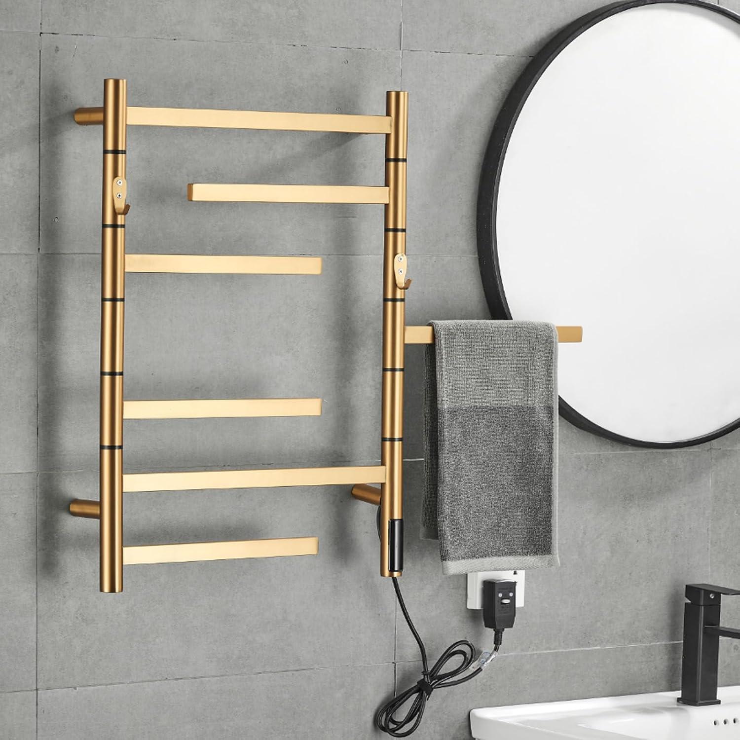 Radiador de Toallas Eléctrico DYHXI 85W Acero Inoxidable 304