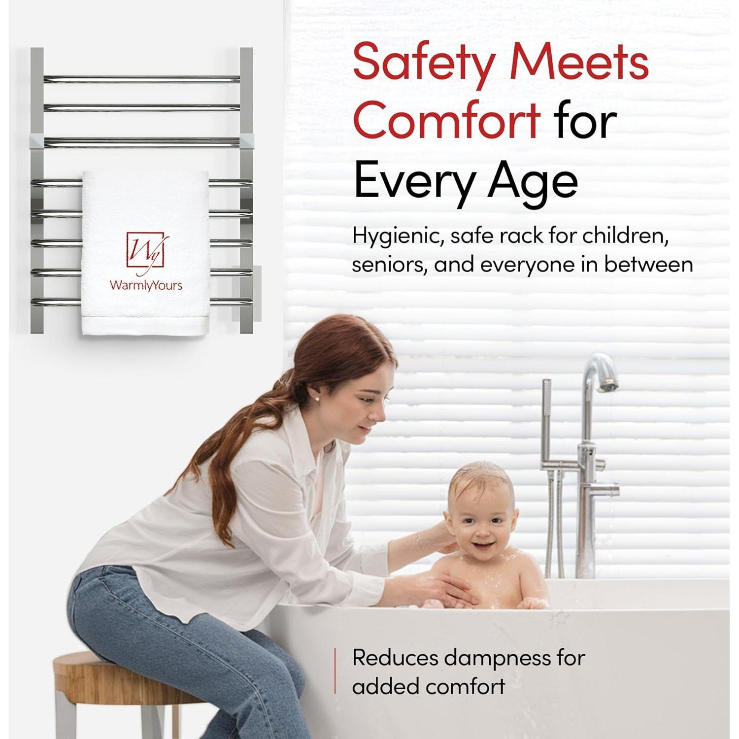 Calentador de Toallas Eléctrico WarmlyYours Maui 7 Barras 65W