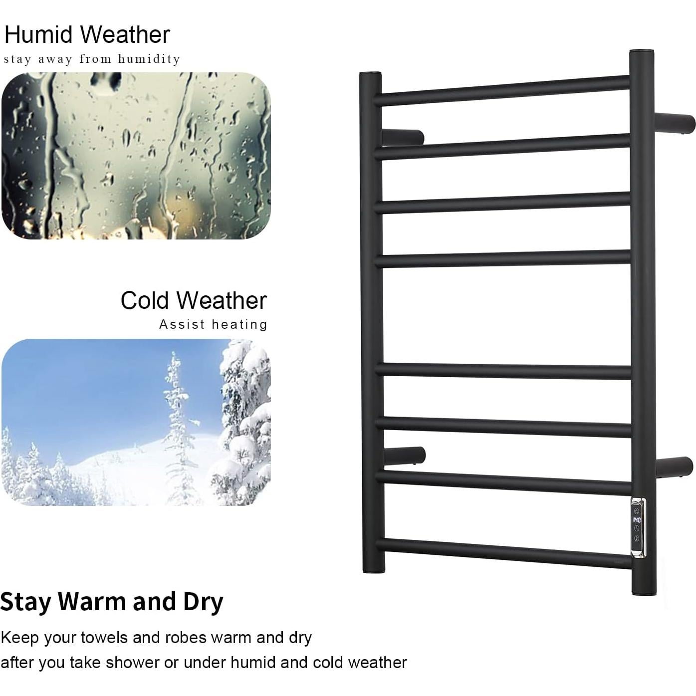 Calentador de Toallas Eléctrico SHARNDY NFJ-701 6 Barras 67.9x52cm