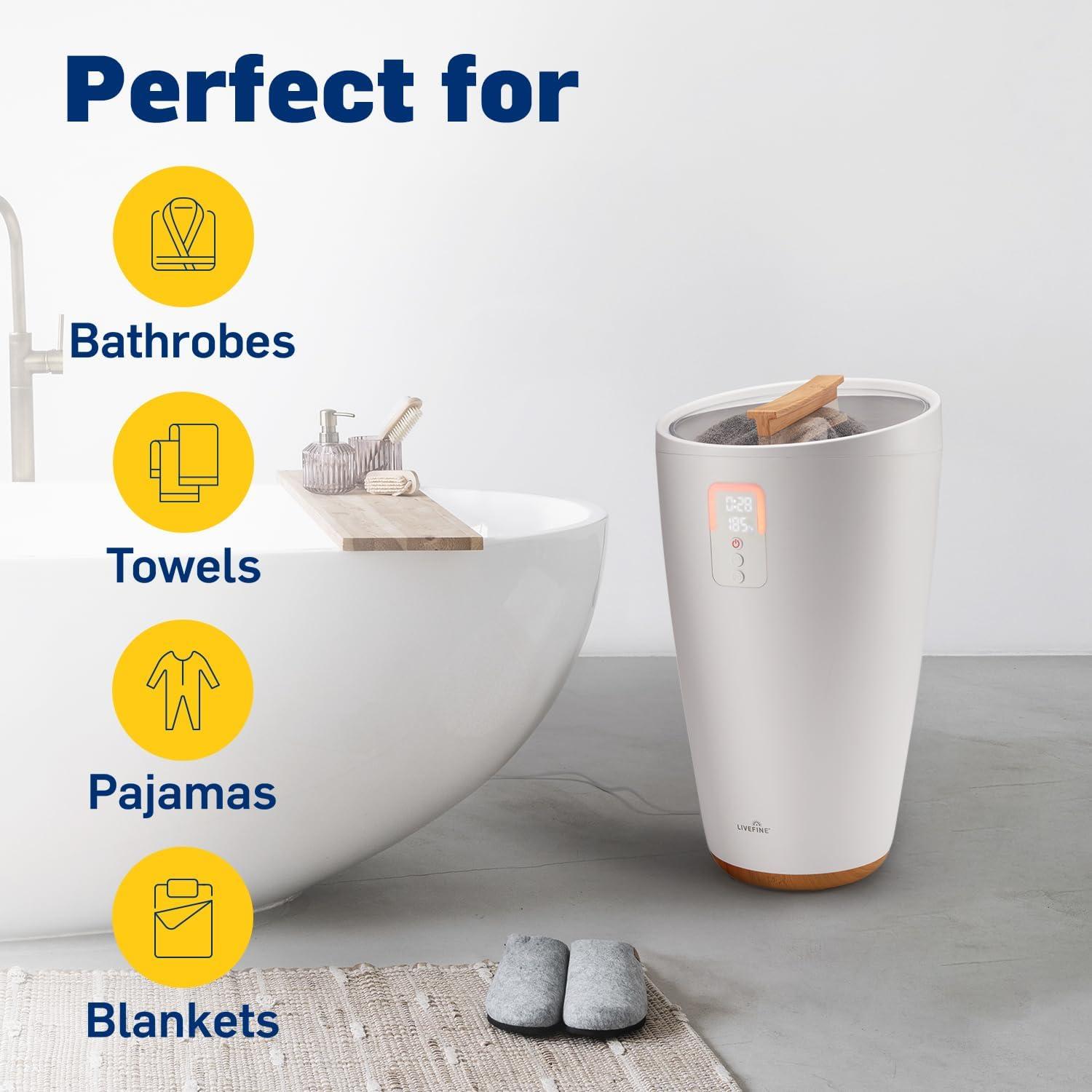 Calentador de Toallas LiveFine LFHTTWL05B con Pantalla LED