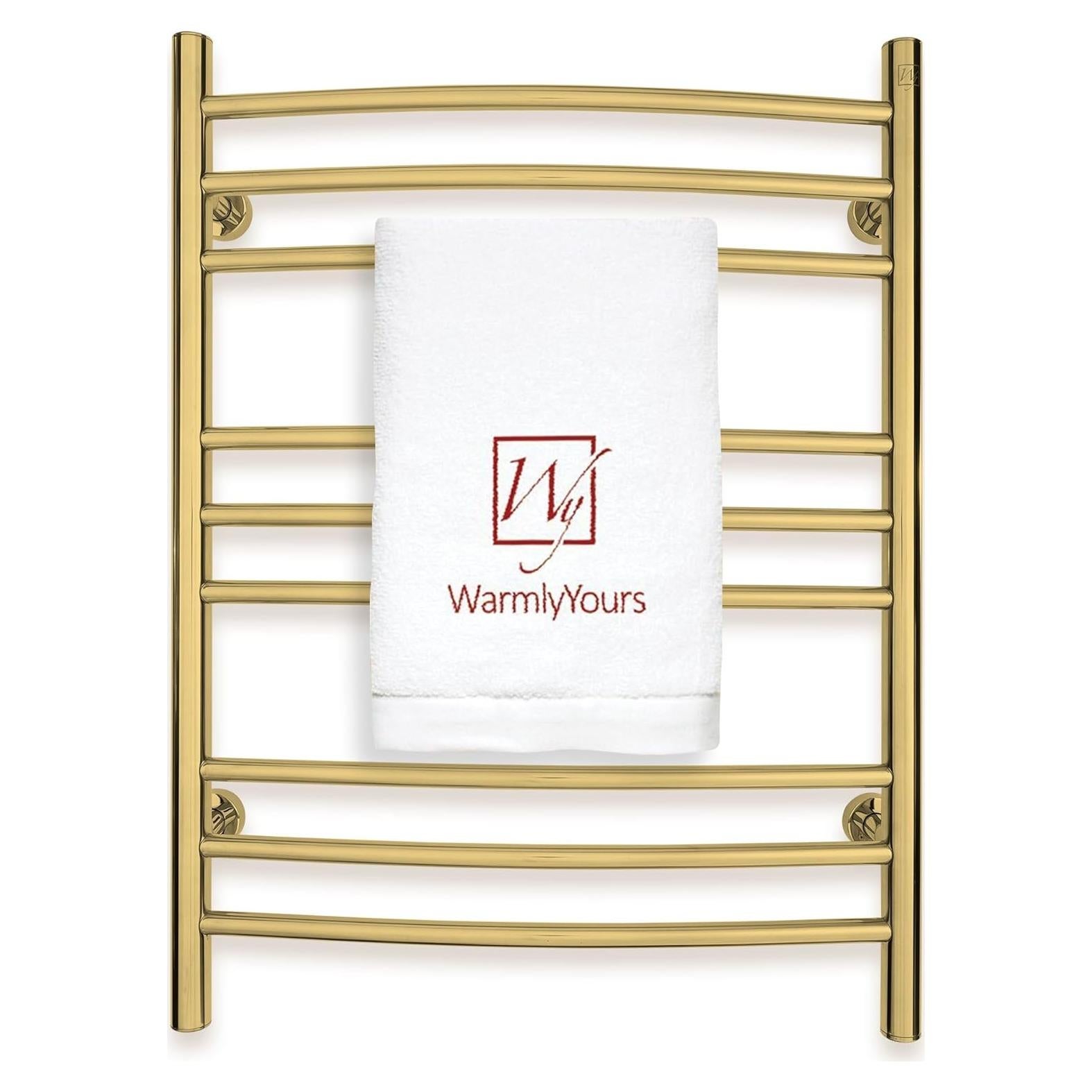 Calentador de Toallas WarmlyYours Riviera 9 Barras Oro Pulido