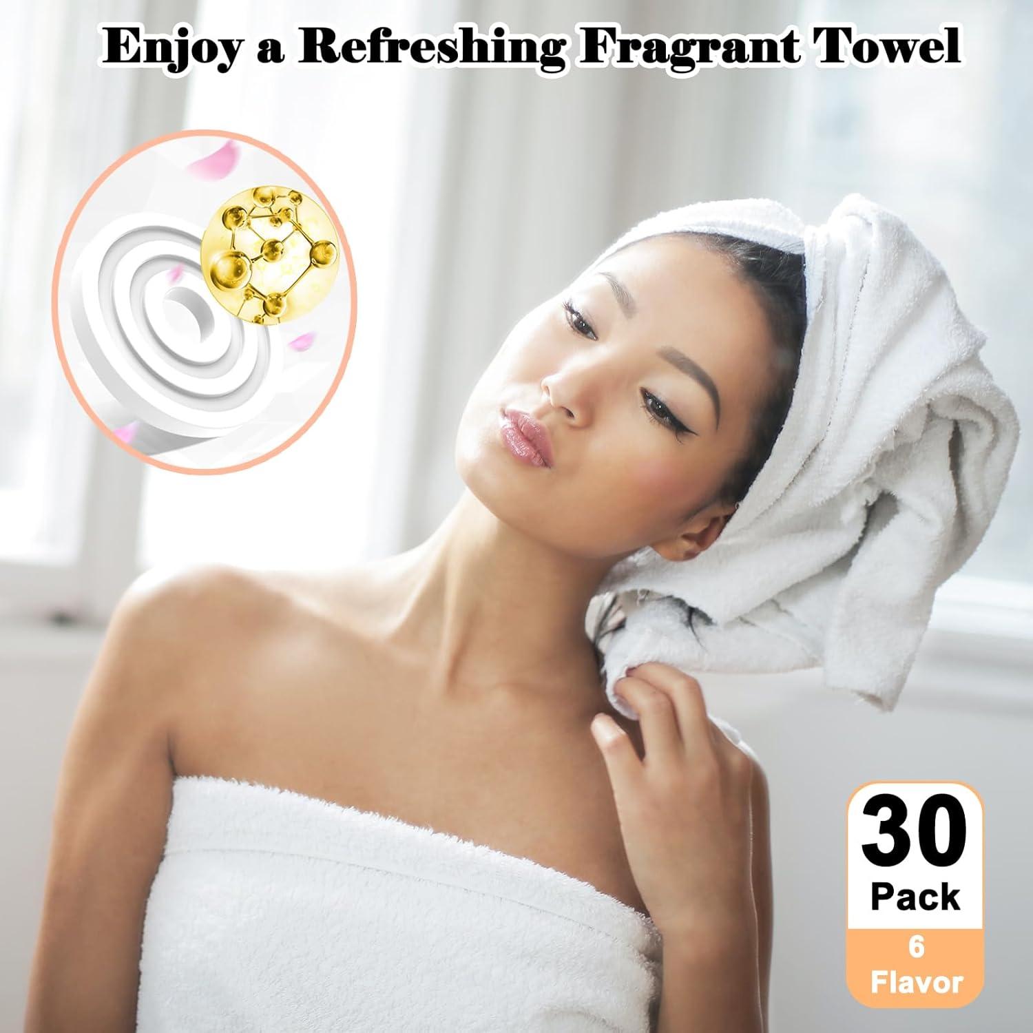 30 Almohadillas Aromáticas Frescas CYG&CL para Calentador de Toallas