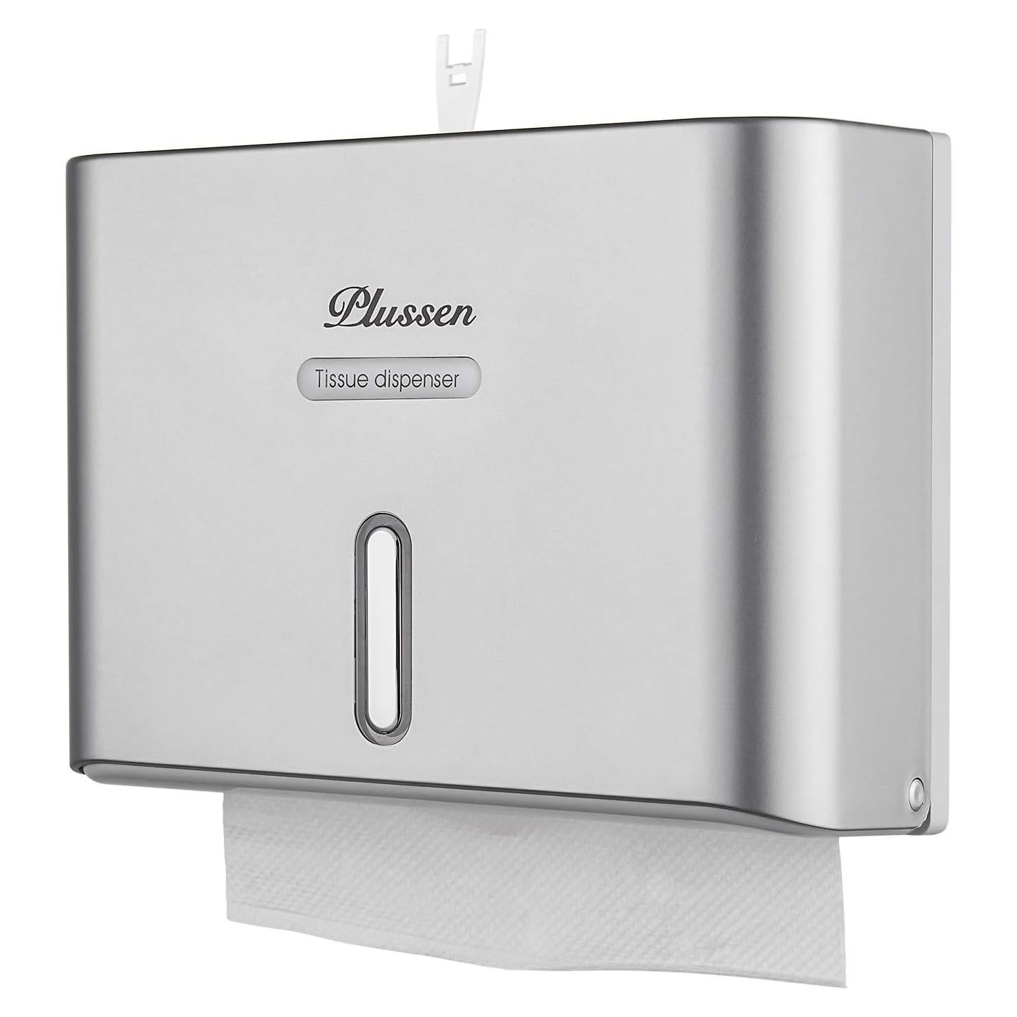 Dispensador de Toallas de Papel PLUSSEN Montado en Pared Plata