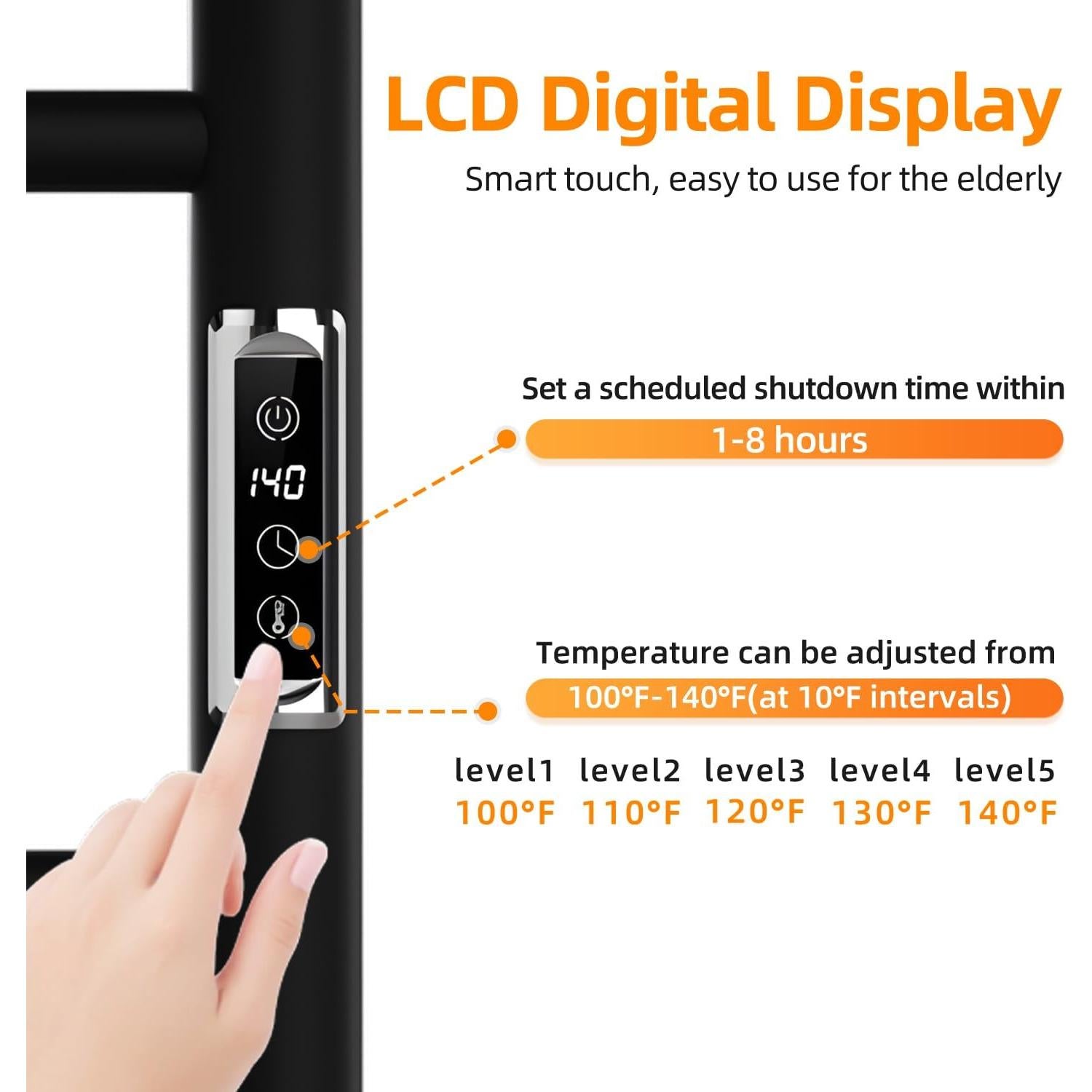 Calentador de Toallas Eléctrico SEHAUSEU 10 Bar Acero Inoxidable