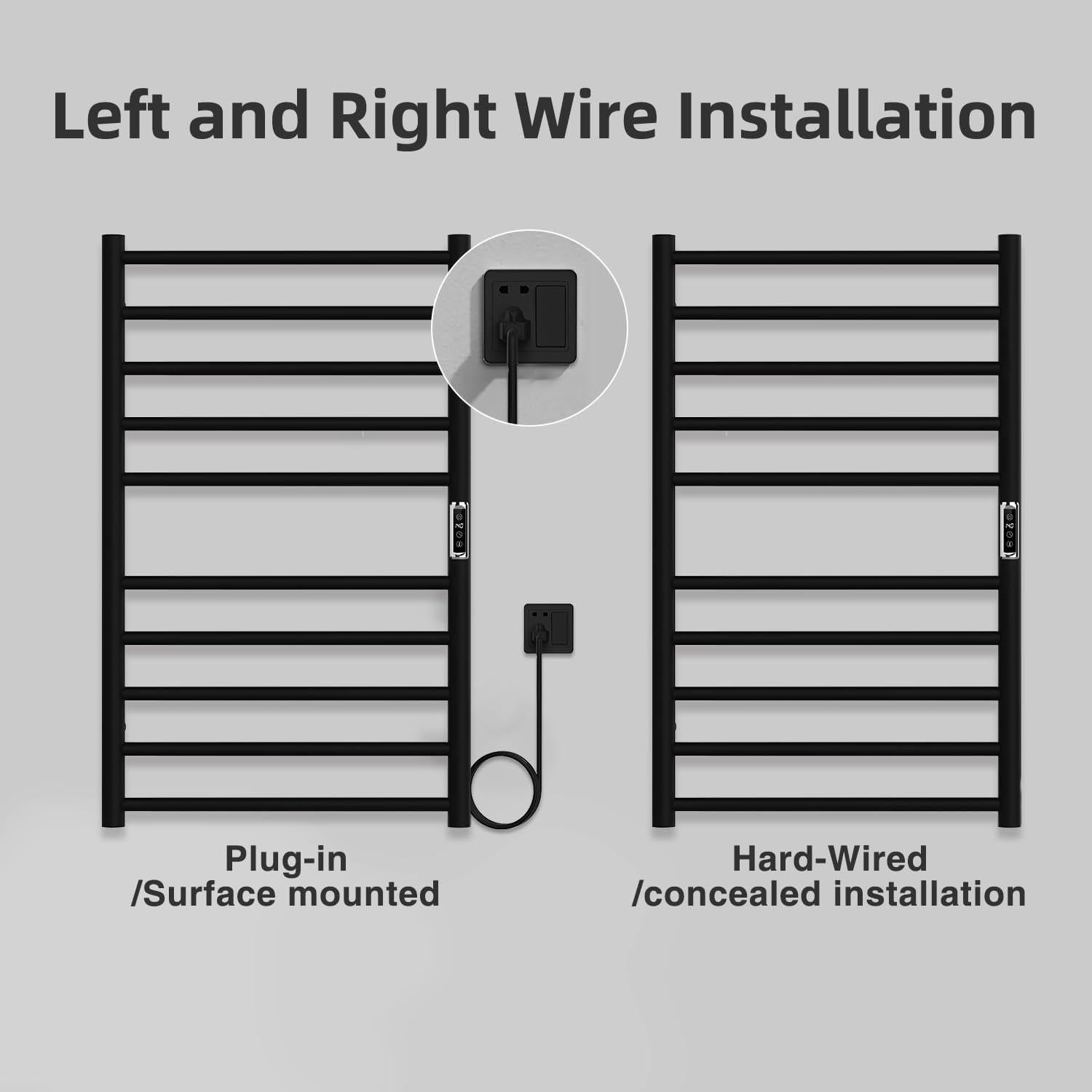Calentador de Toallas Eléctrico SEHAUSEU 10 Bar Acero Inoxidable