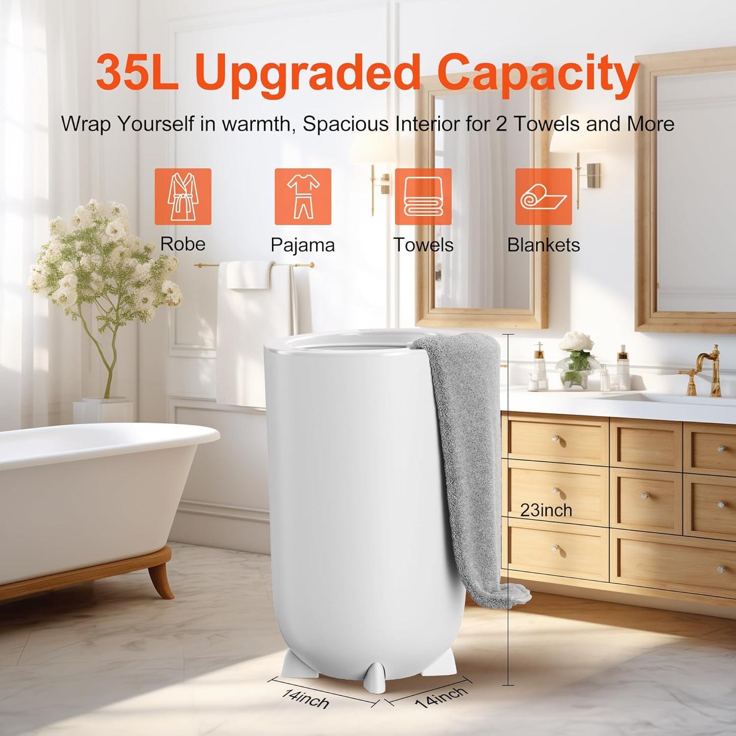 Calentador de Toallas Mountman 35L con Temporizador y Aroma