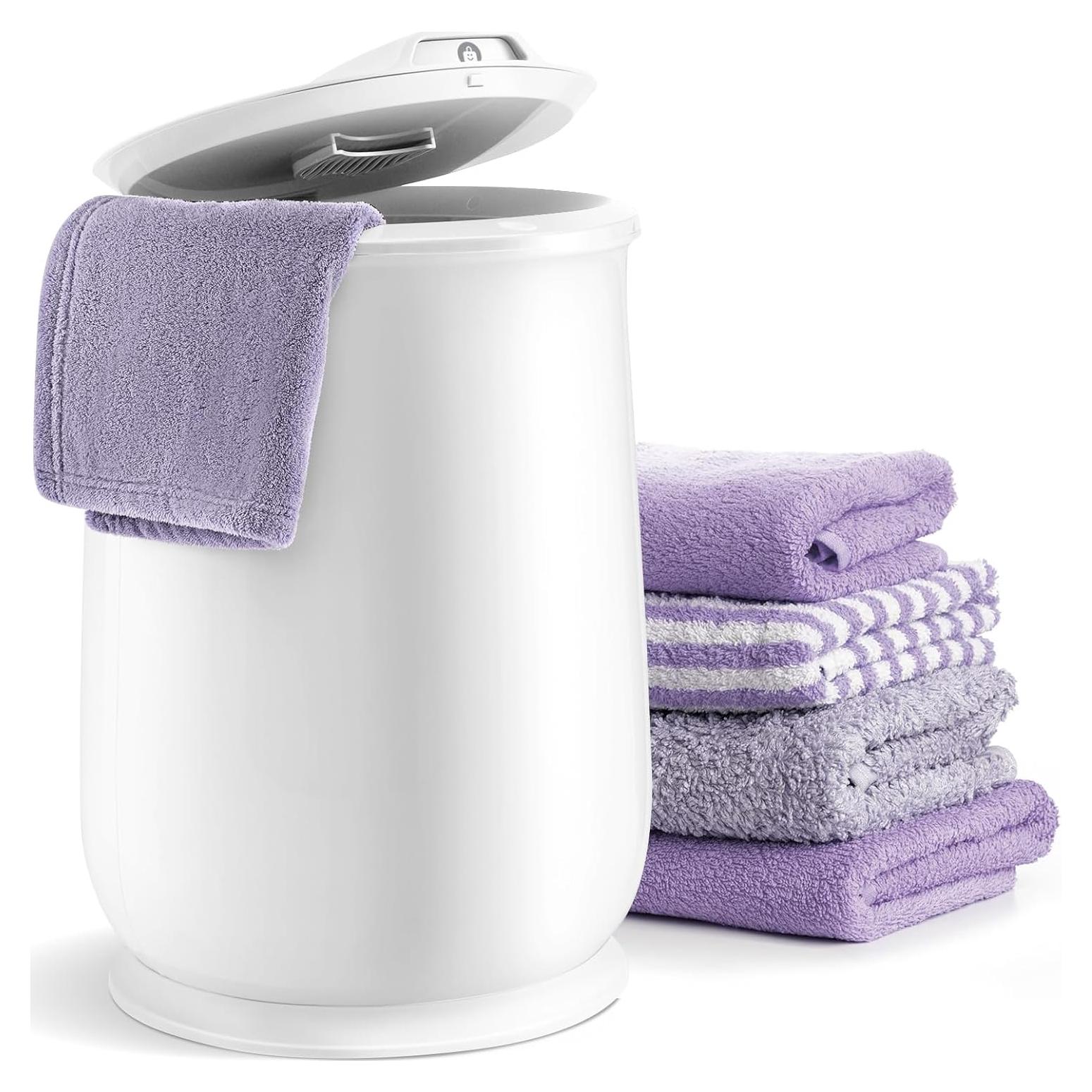 Calentador de Toallas Tangkula 21L Blanco, Apagado Automático