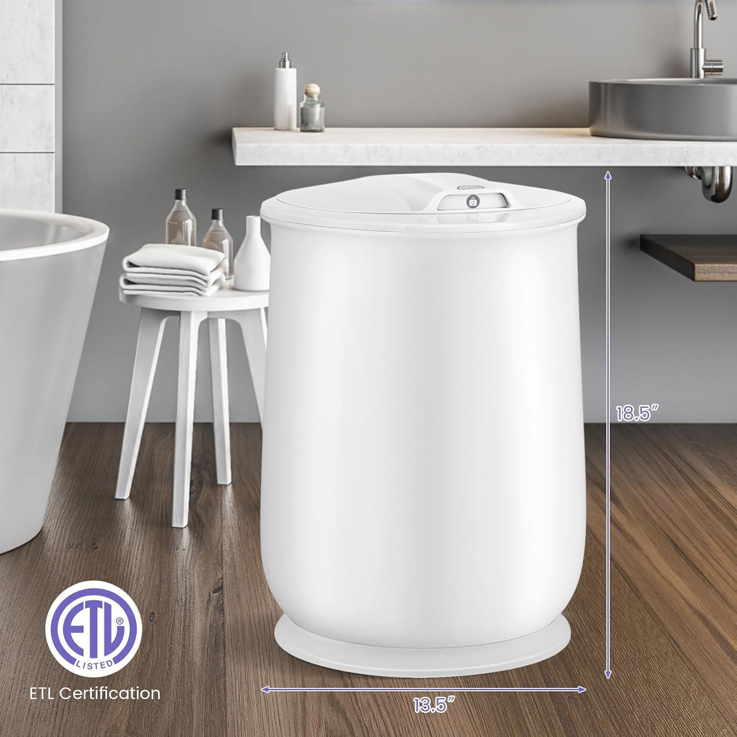 Calentador de Toallas Tangkula 21L Blanco, Apagado Automático