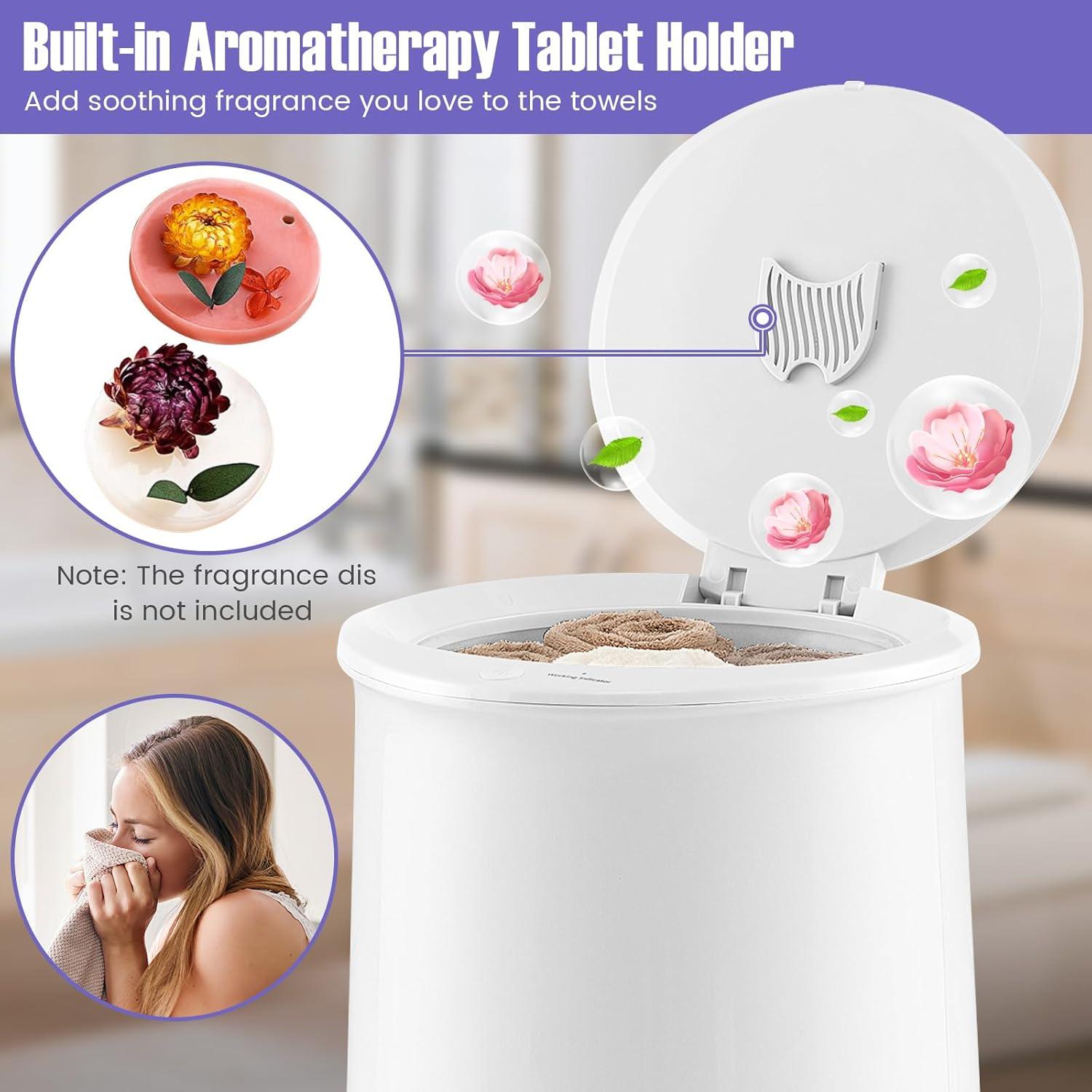 Calentador de Toallas Tangkula 21L Blanco, Apagado Automático