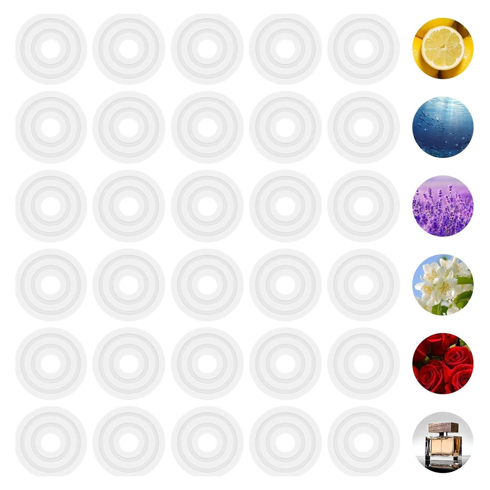 30 Discos Aromáticos FX para Calentador de Toallas - 6 Fragancias