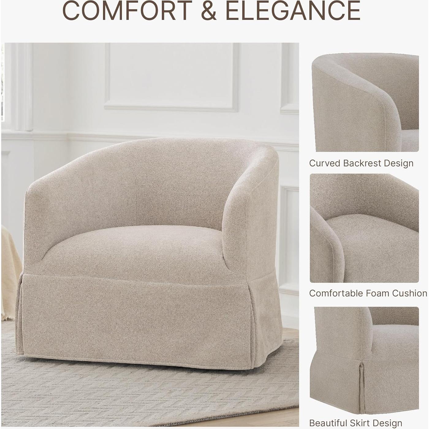 Silla de Acento Giratoria KISLOT Modelo 2200B Color Topo