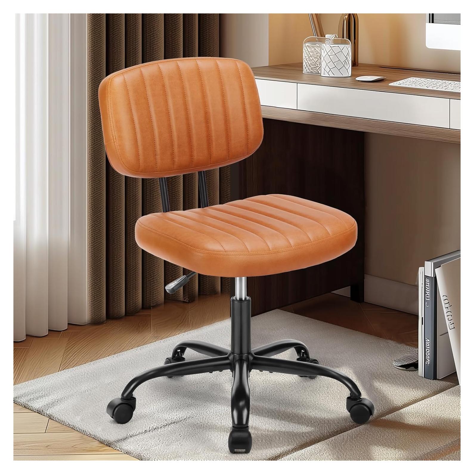 Silla de Oficina Sin Brazos DUMOS Ajustable Marrón Oscuro