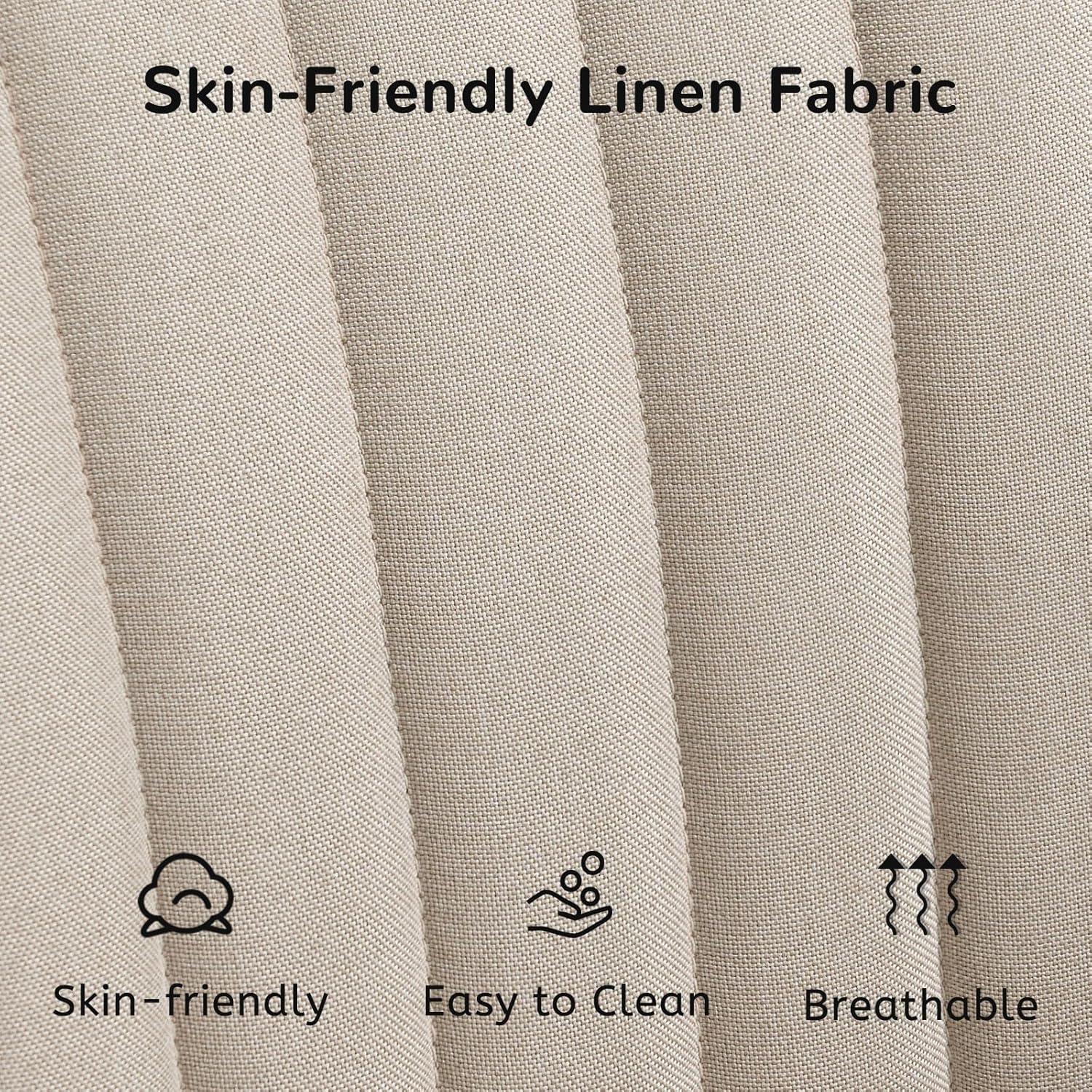 Silla de Acento Giratoria Furniliving Beige Tapizada