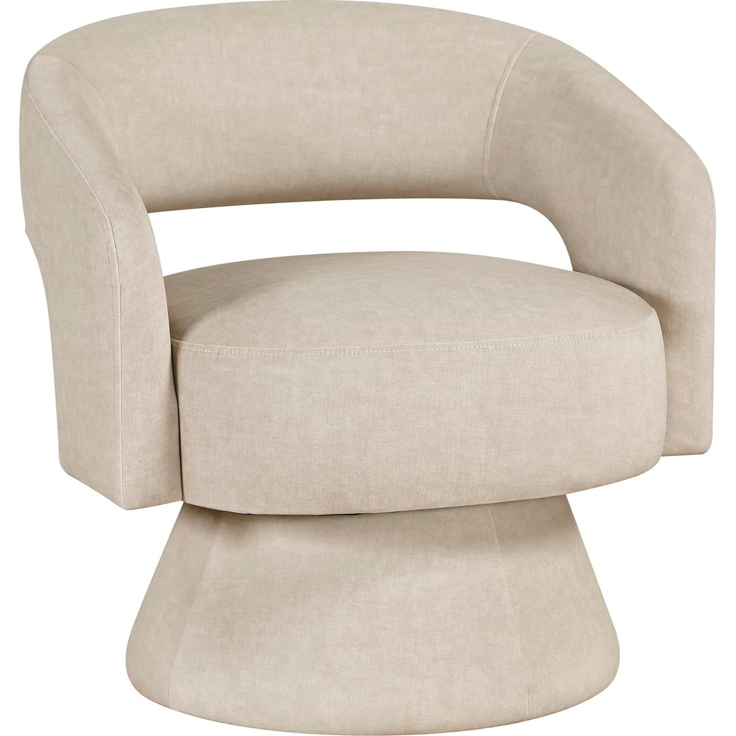 Silla de Acento Giratoria Lexicon 360° Terciopelo Topo